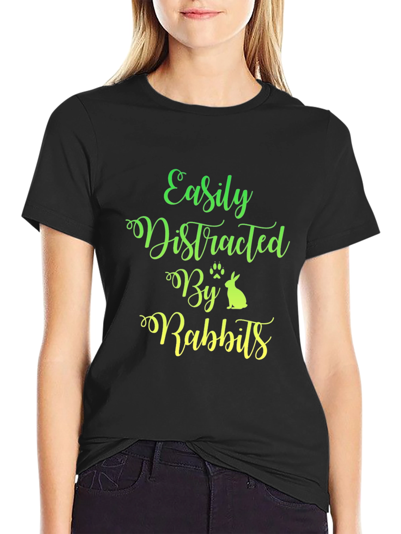 Easily Distracted By Rabbits Graphic Tee