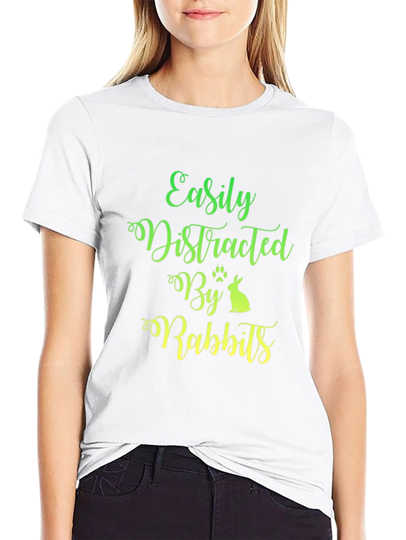 Easily Distracted By Rabbits Graphic Tee