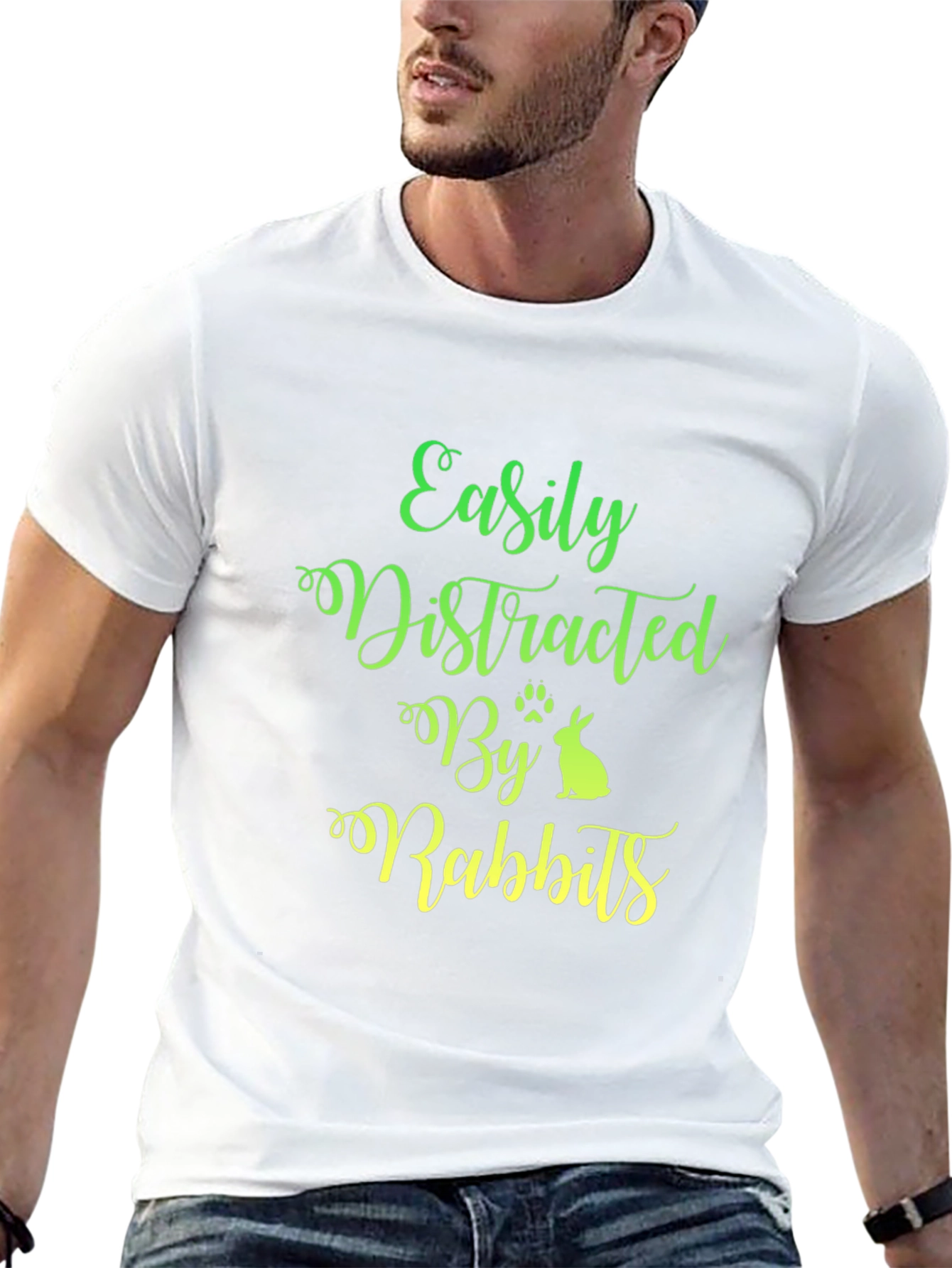 Easily Distracted By Rabbits Graphic Tee