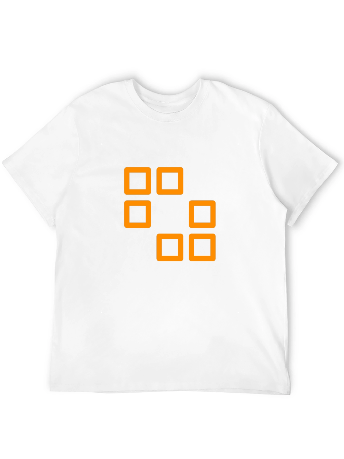Geometric Squares Graphic Tee - Black