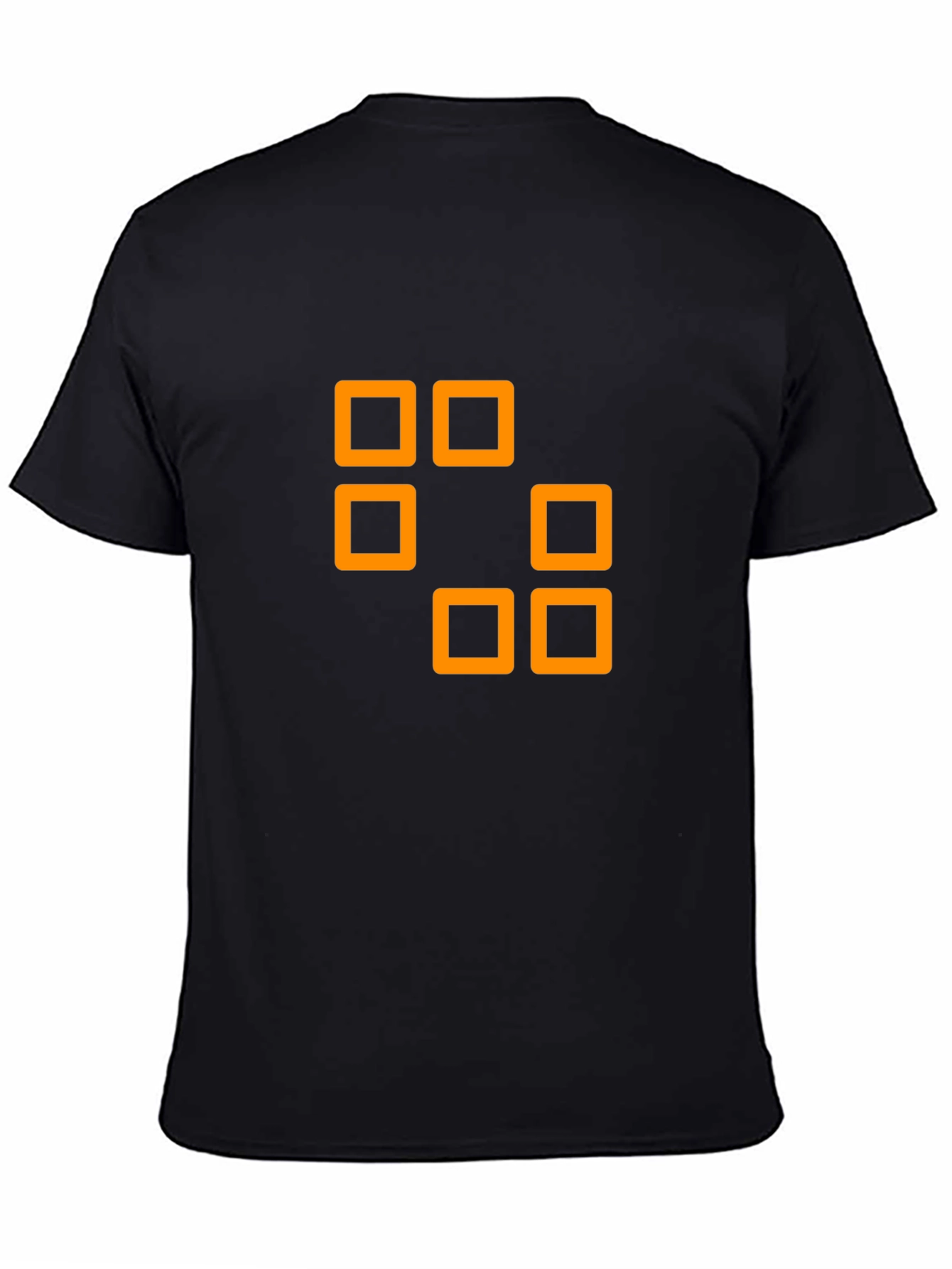 Geometric Squares Graphic Tee - Black