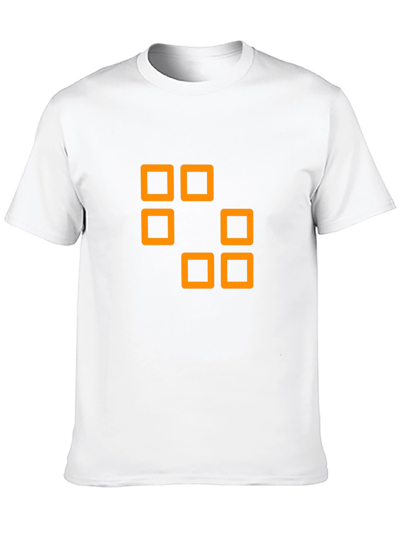 Geometric Squares Graphic Tee - Black