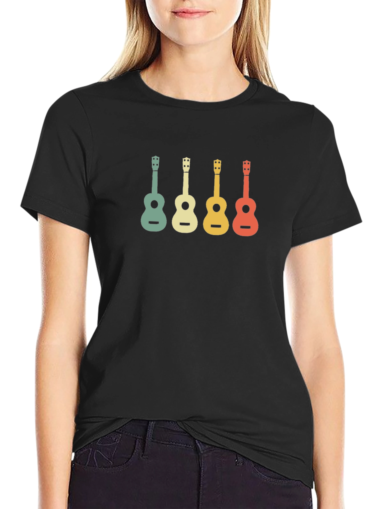Retro Ukulele T-Shirt - Music Lovers Tee