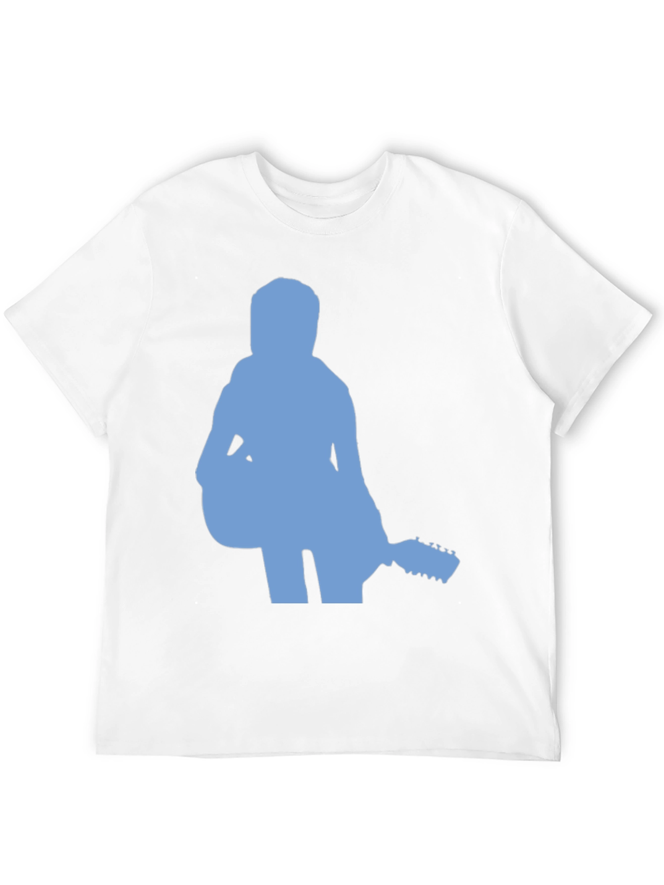 Guitar Player Silhouette Graphic Tee - Black