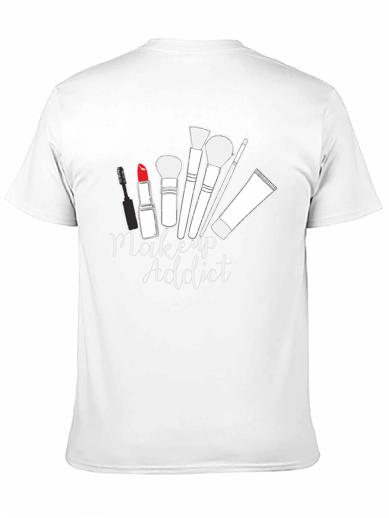 Makeup Addict Graphic Tee - Black Cotton T-Shirt