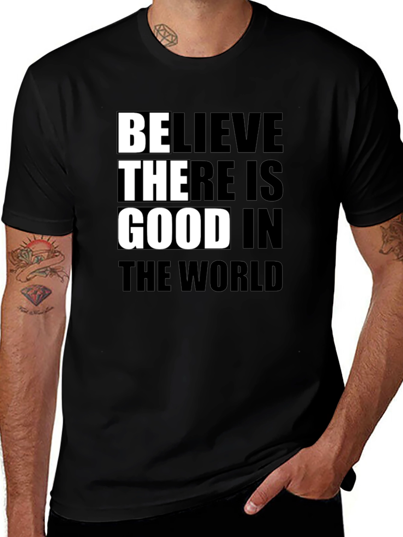 Believe In Good Graphic Tee - Black