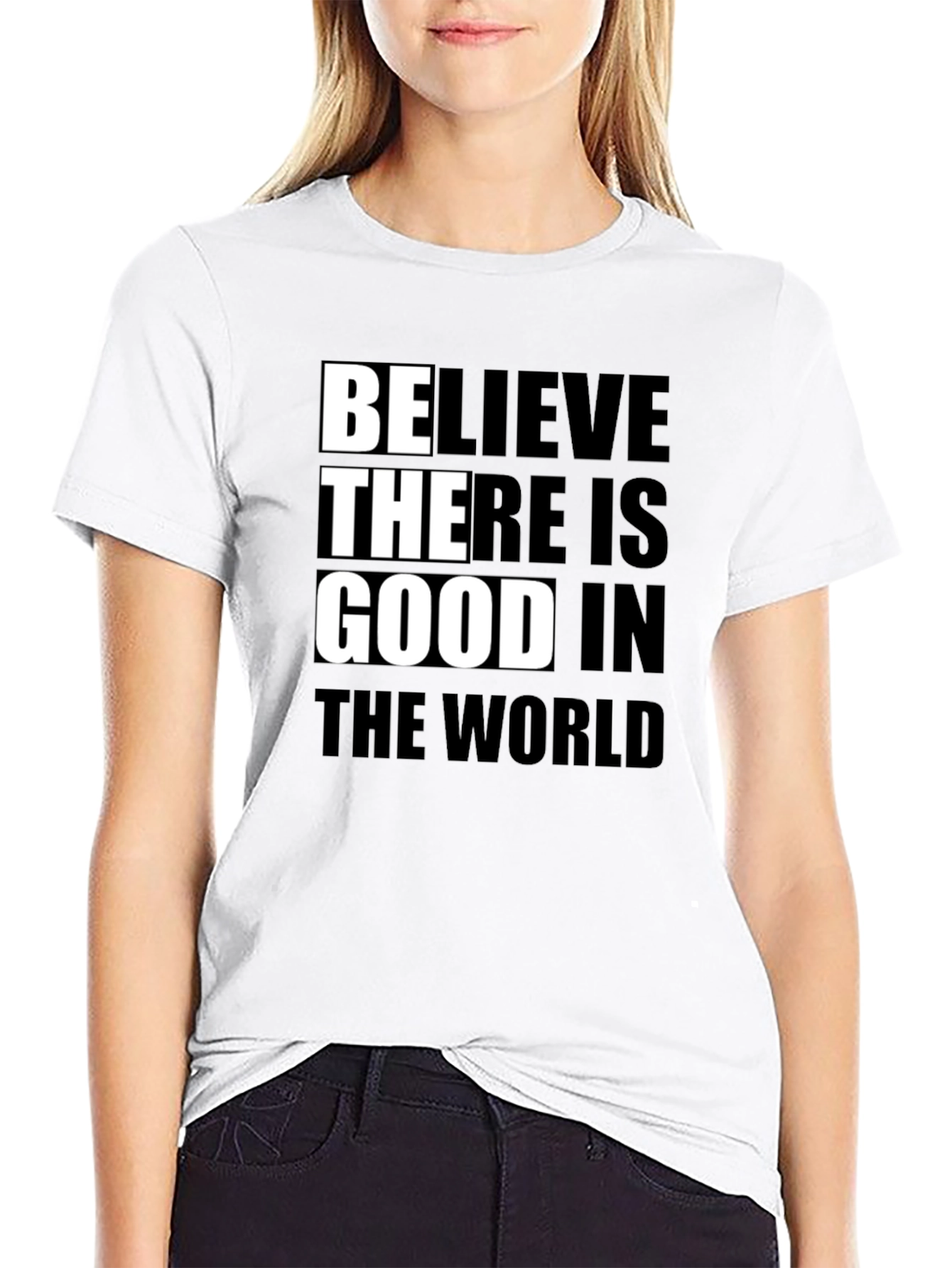 Believe In Good Graphic Tee - Black