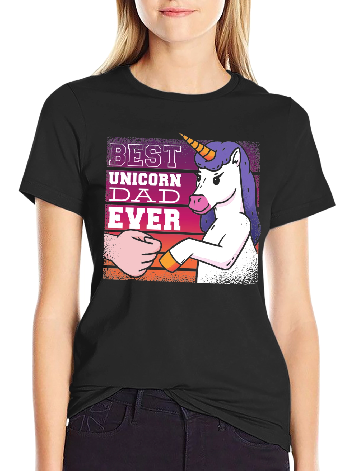 Best Unicorn Dad Ever Graphic T-Shirt
