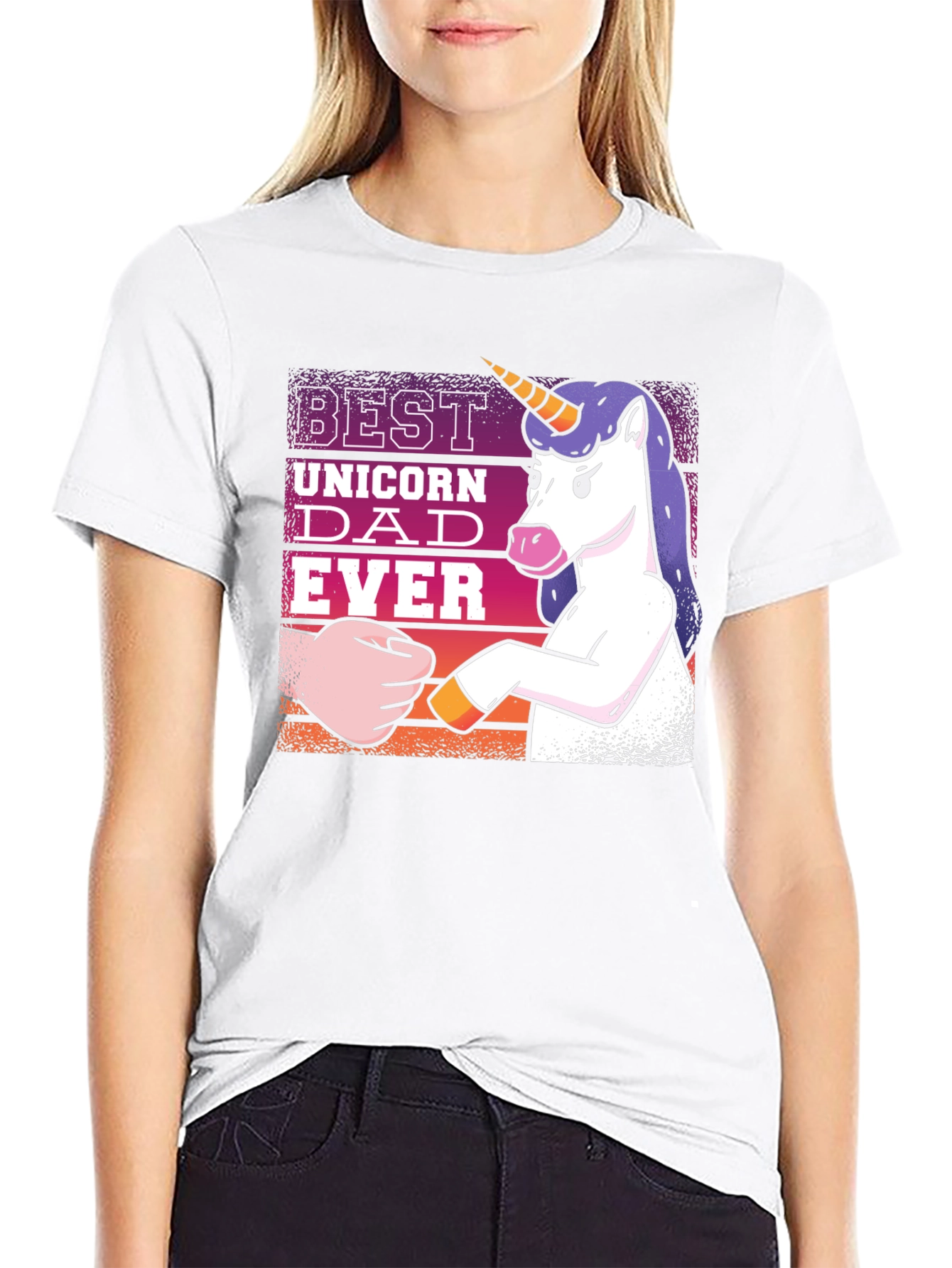 Best Unicorn Dad Ever Graphic T-Shirt