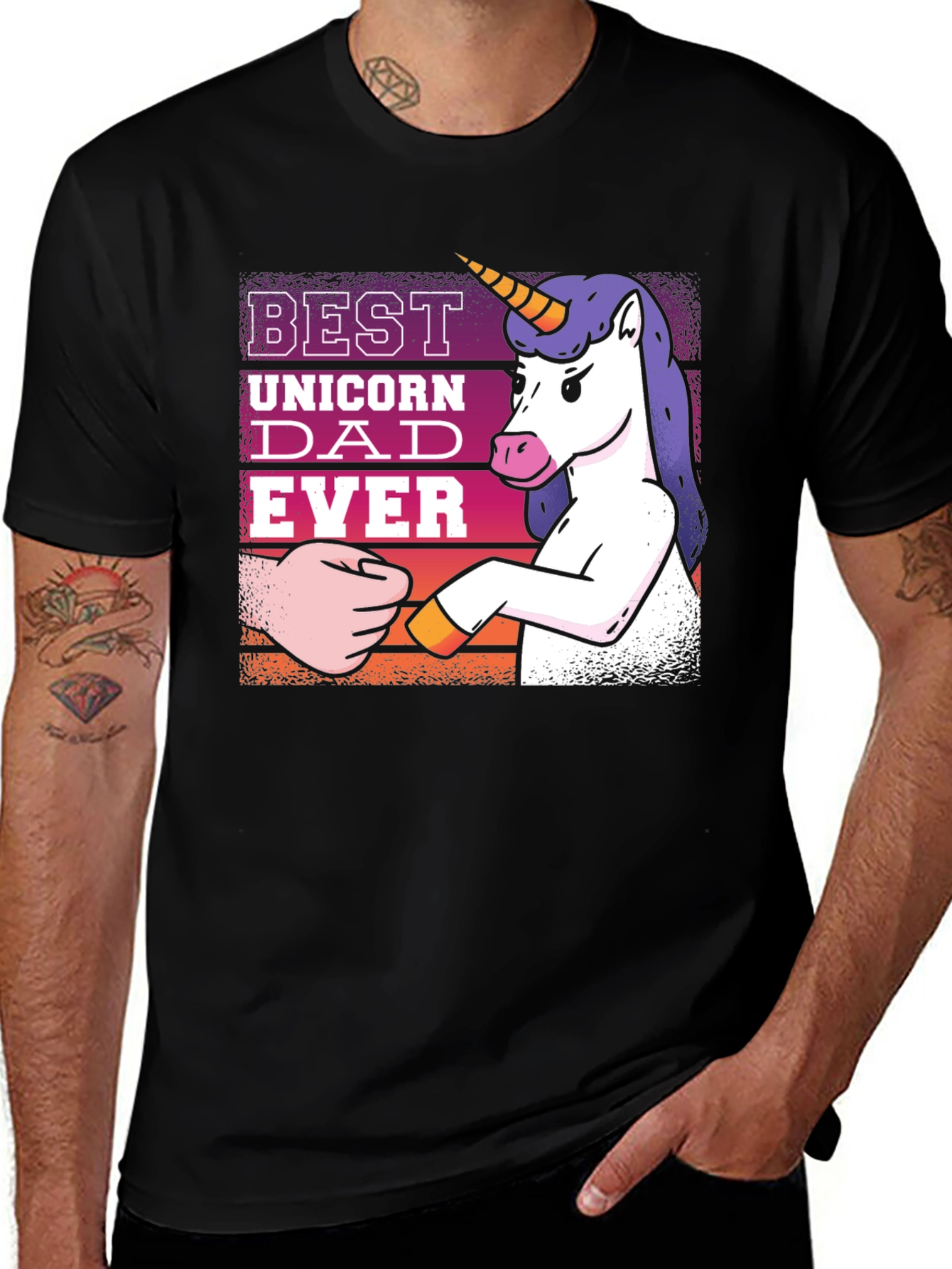 Best Unicorn Dad Ever Graphic T-Shirt