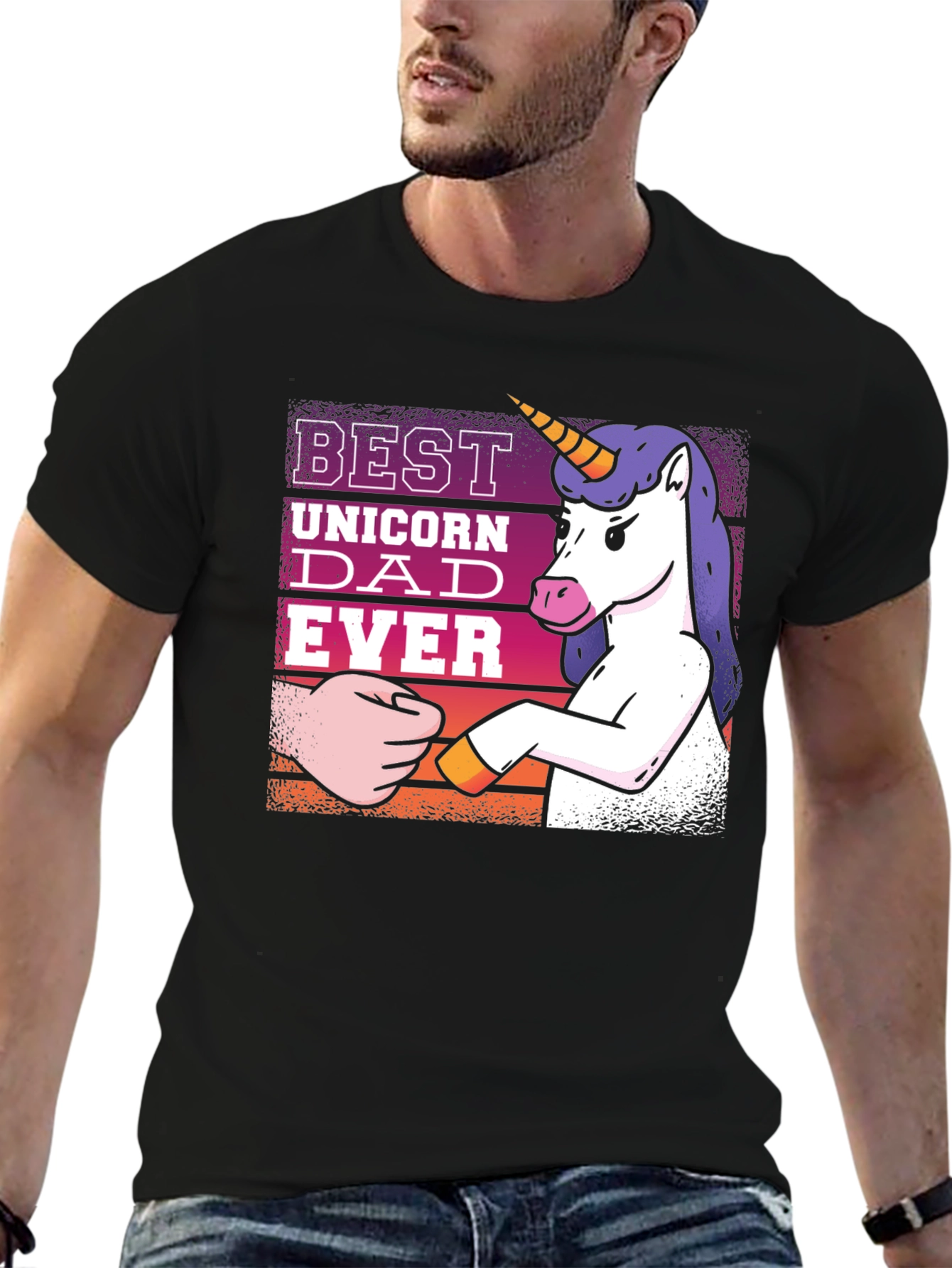 Best Unicorn Dad Ever Graphic T-Shirt