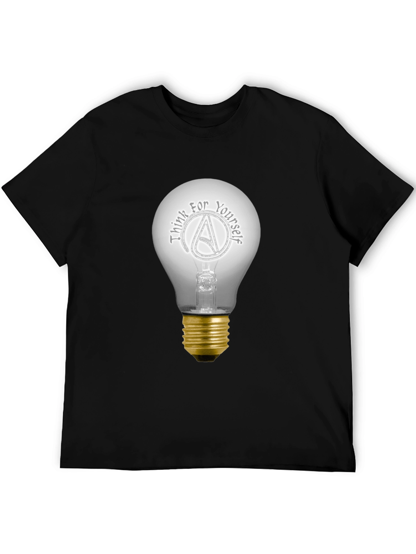 Think For Yourself Atheist Light Bulb T-Shirt