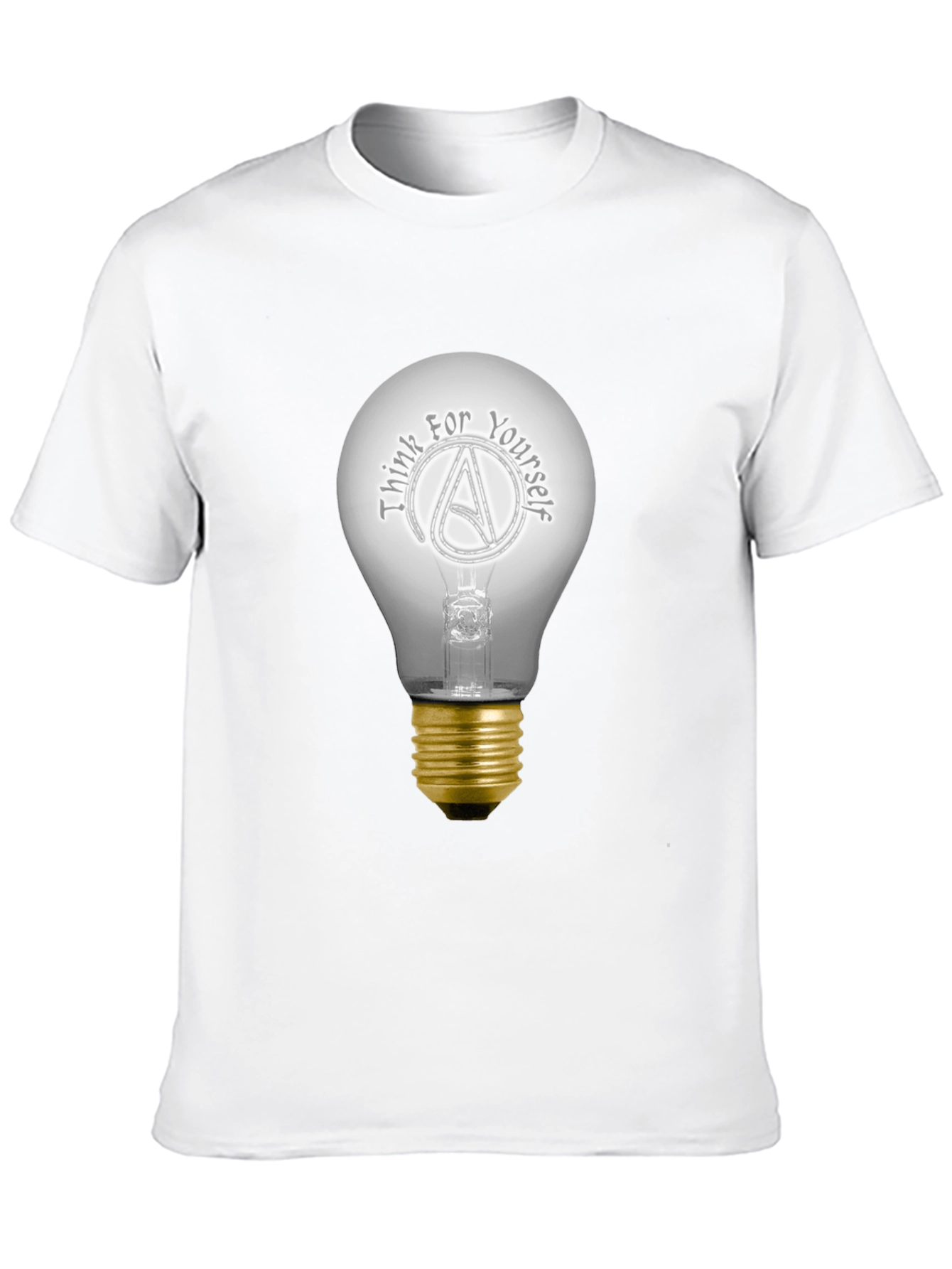 Think For Yourself Atheist Light Bulb T-Shirt