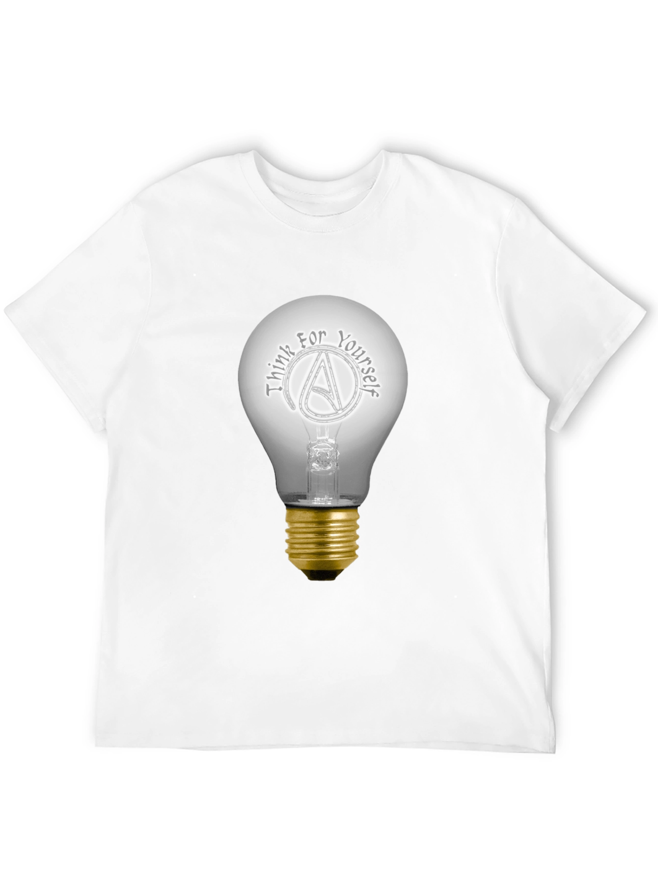 Think For Yourself Atheist Light Bulb T-Shirt