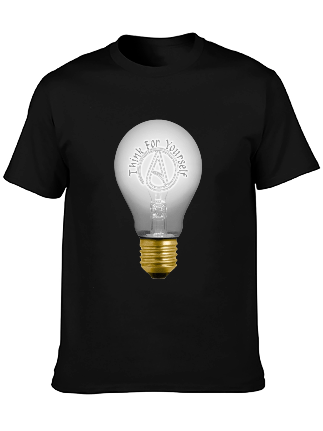 Think For Yourself Atheist Light Bulb T-Shirt