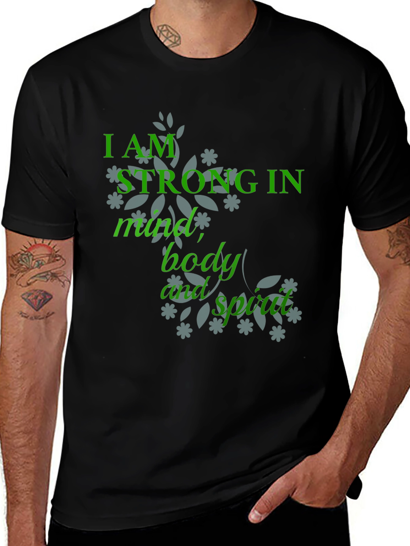 Strong Mind Body Spirit Graphic T-Shirt