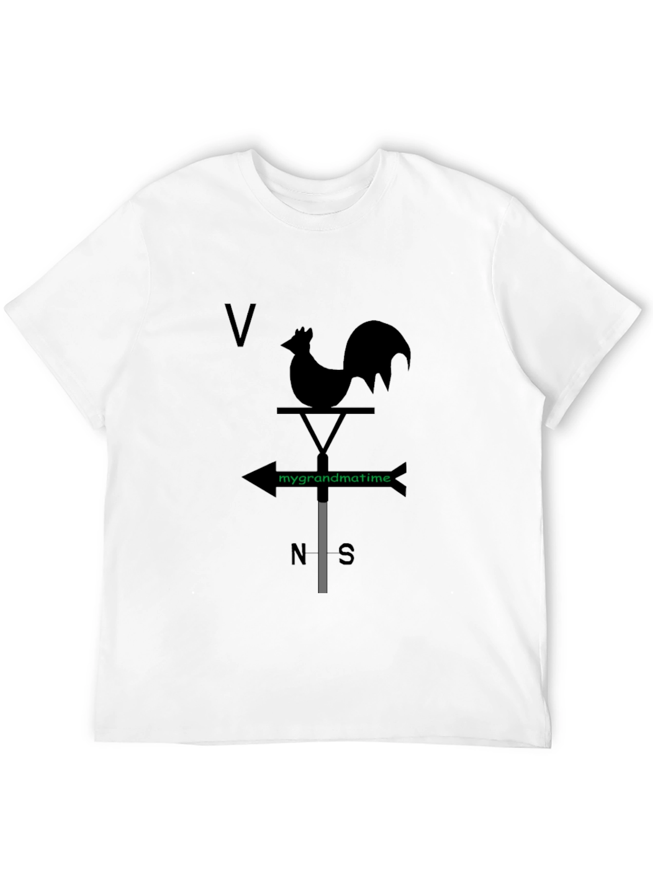 Black Rooster Weathervane Graphic T-Shirt