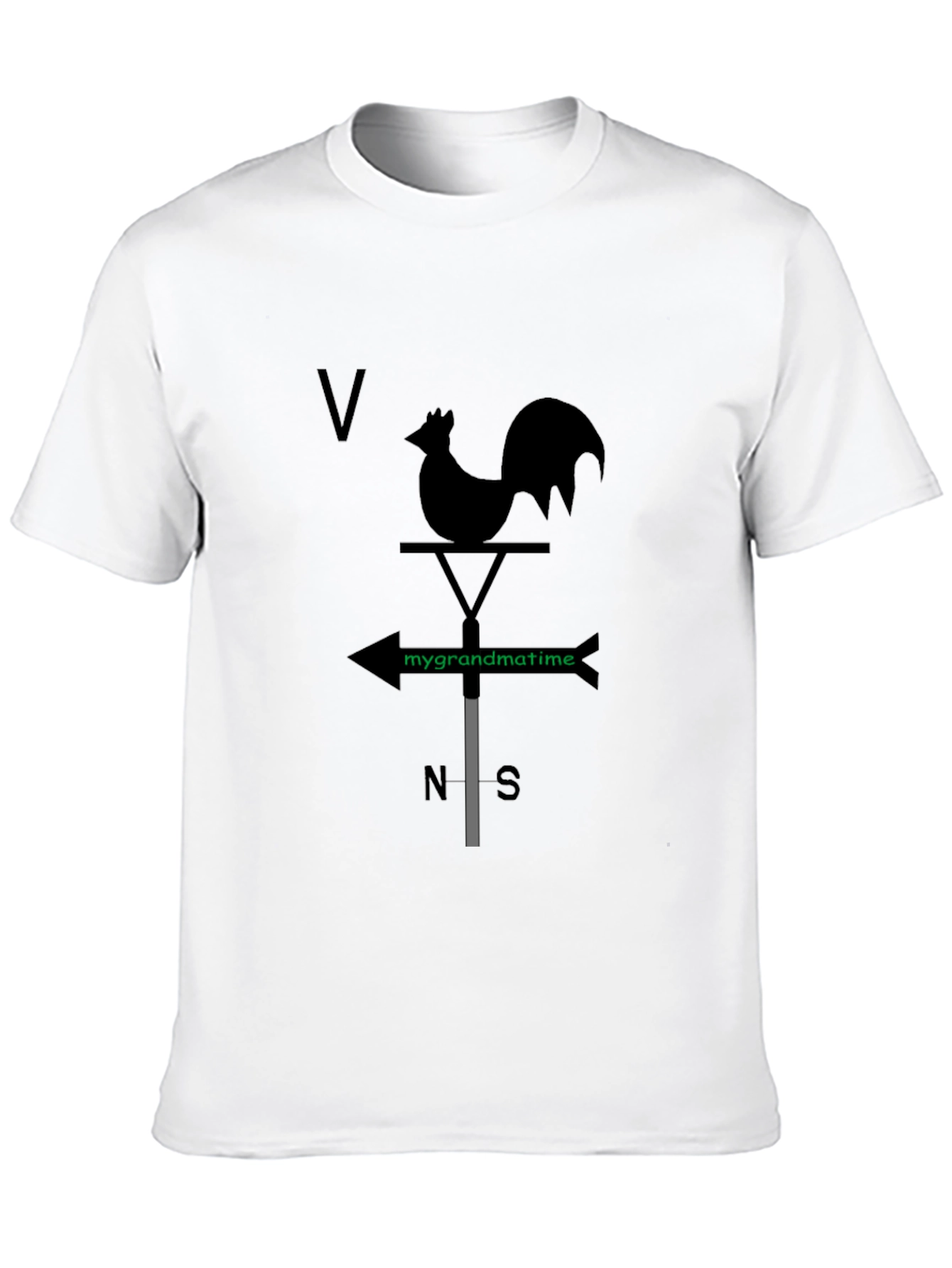 Black Rooster Weathervane Graphic T-Shirt