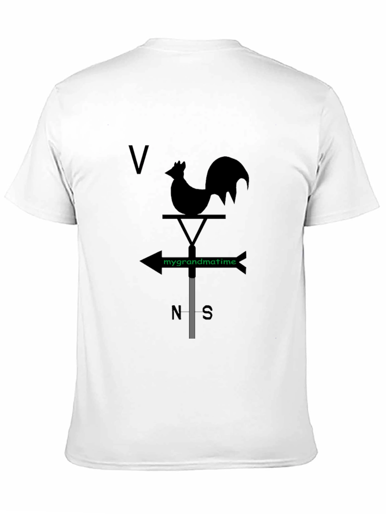 Black Rooster Weathervane Graphic T-Shirt