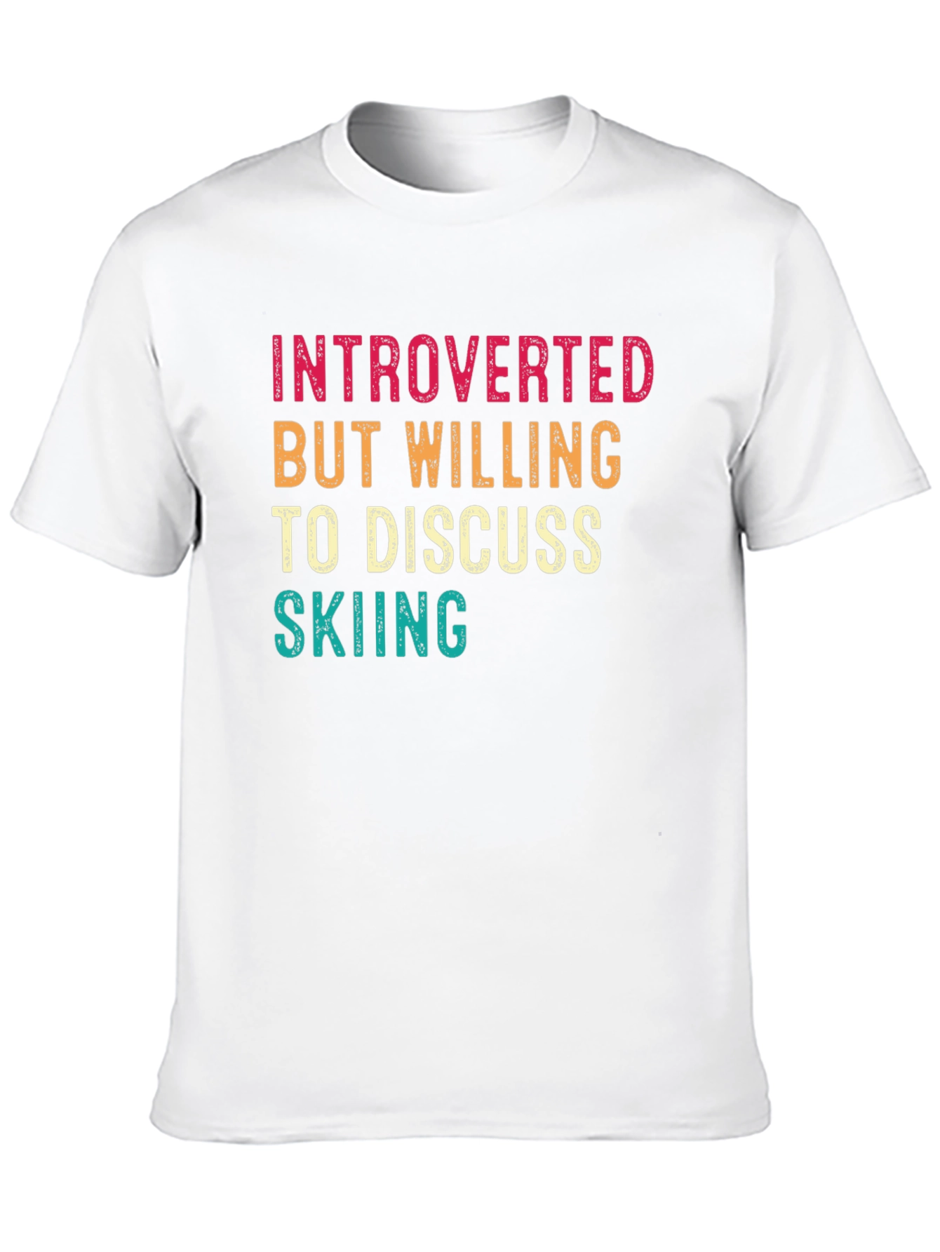 Introverted Skiing Graphic Tee - Black