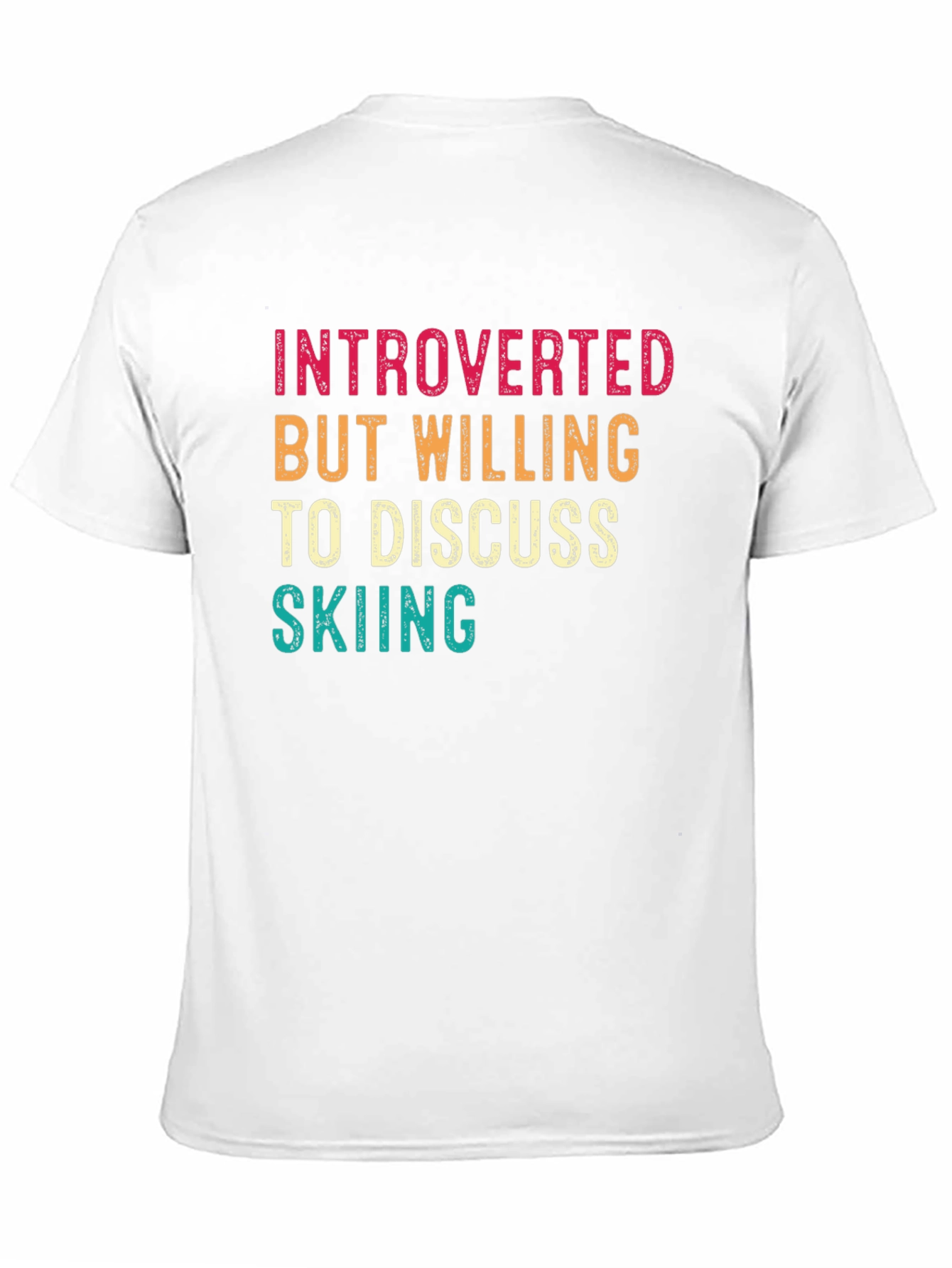 Introverted Skiing Graphic Tee - Black