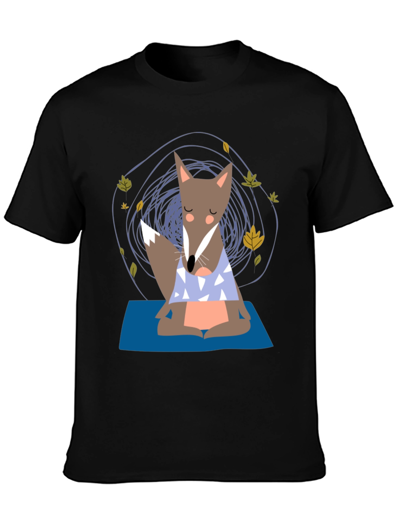 Meditating Fox Graphic Tee - Zen Animal Shirt