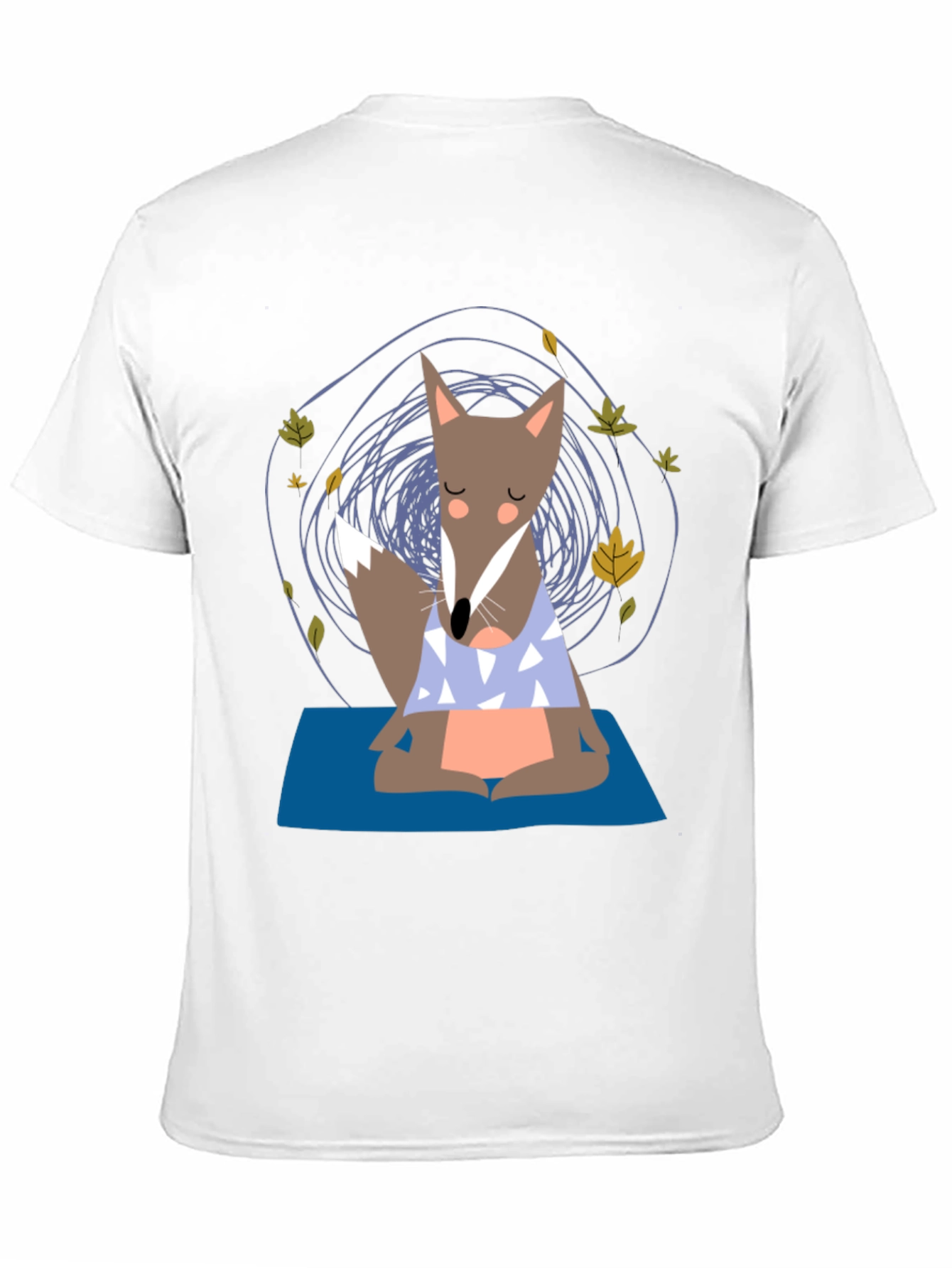 Meditating Fox Graphic Tee - Zen Animal Shirt