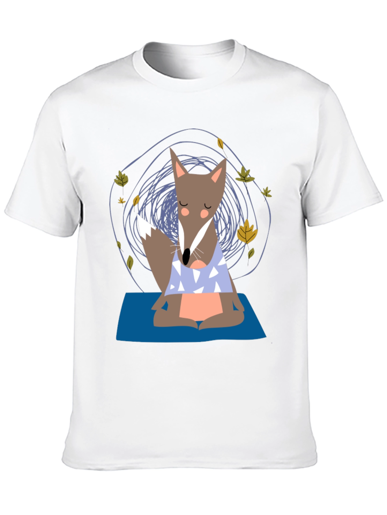 Meditating Fox Graphic Tee - Zen Animal Shirt