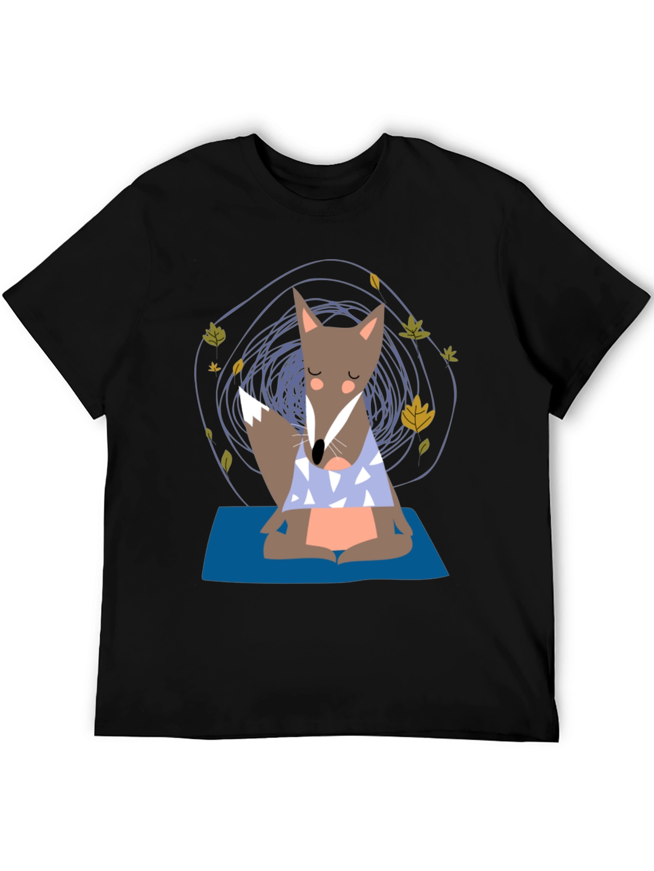 Meditating Fox Graphic Tee - Zen Animal Shirt