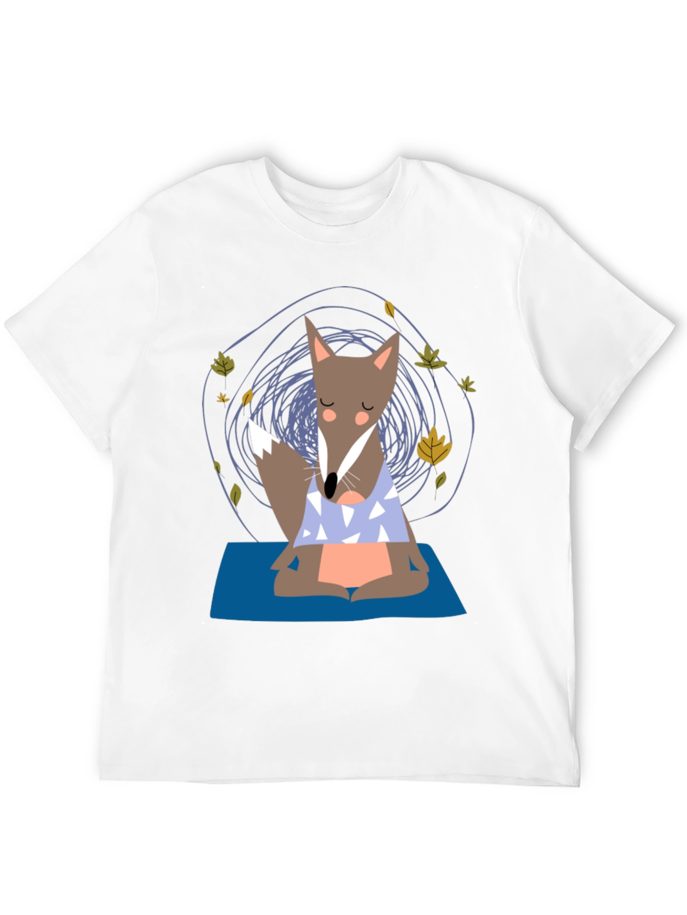 Meditating Fox Graphic Tee - Zen Animal Shirt