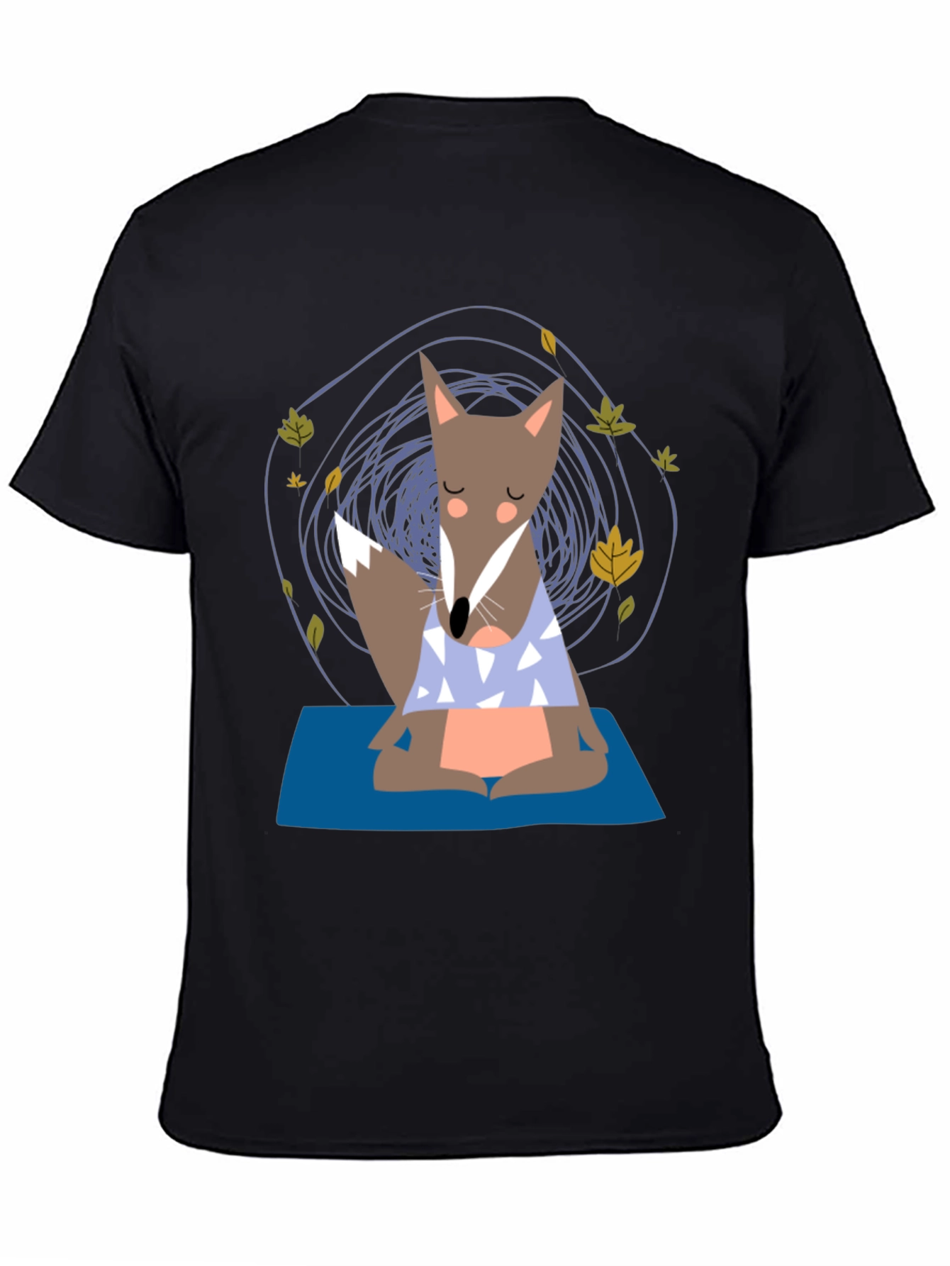 Meditating Fox Graphic Tee - Zen Animal Shirt