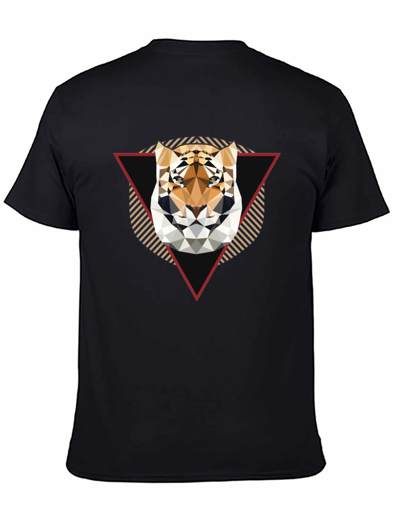 Geometric Tiger Graphic Tee - Modern Design