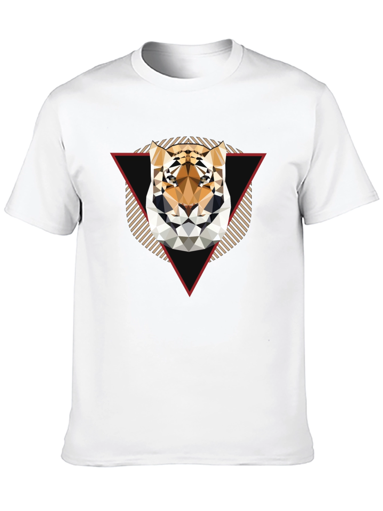 Geometric Tiger Graphic Tee - Modern Design