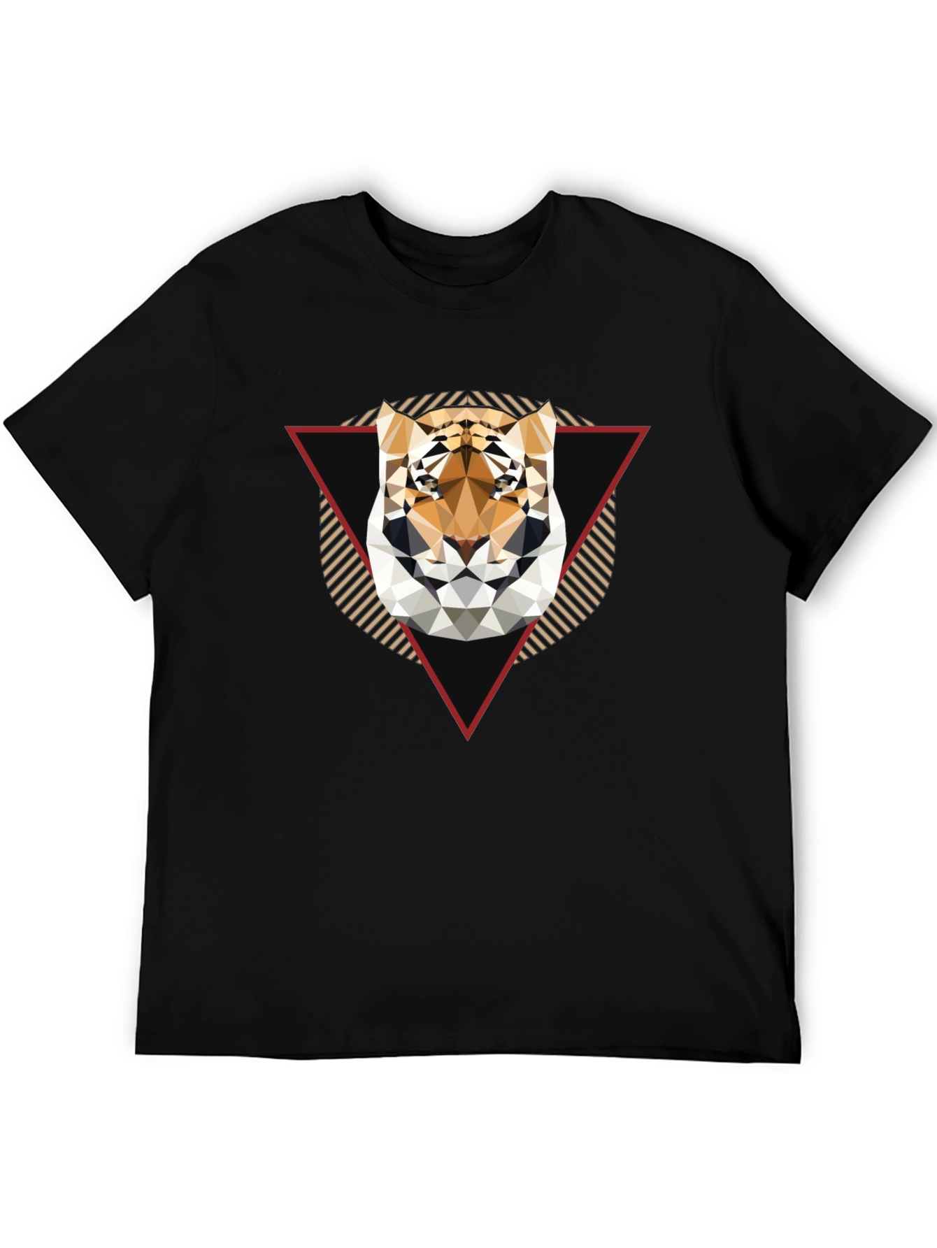 Geometric Tiger Graphic Tee - Modern Design