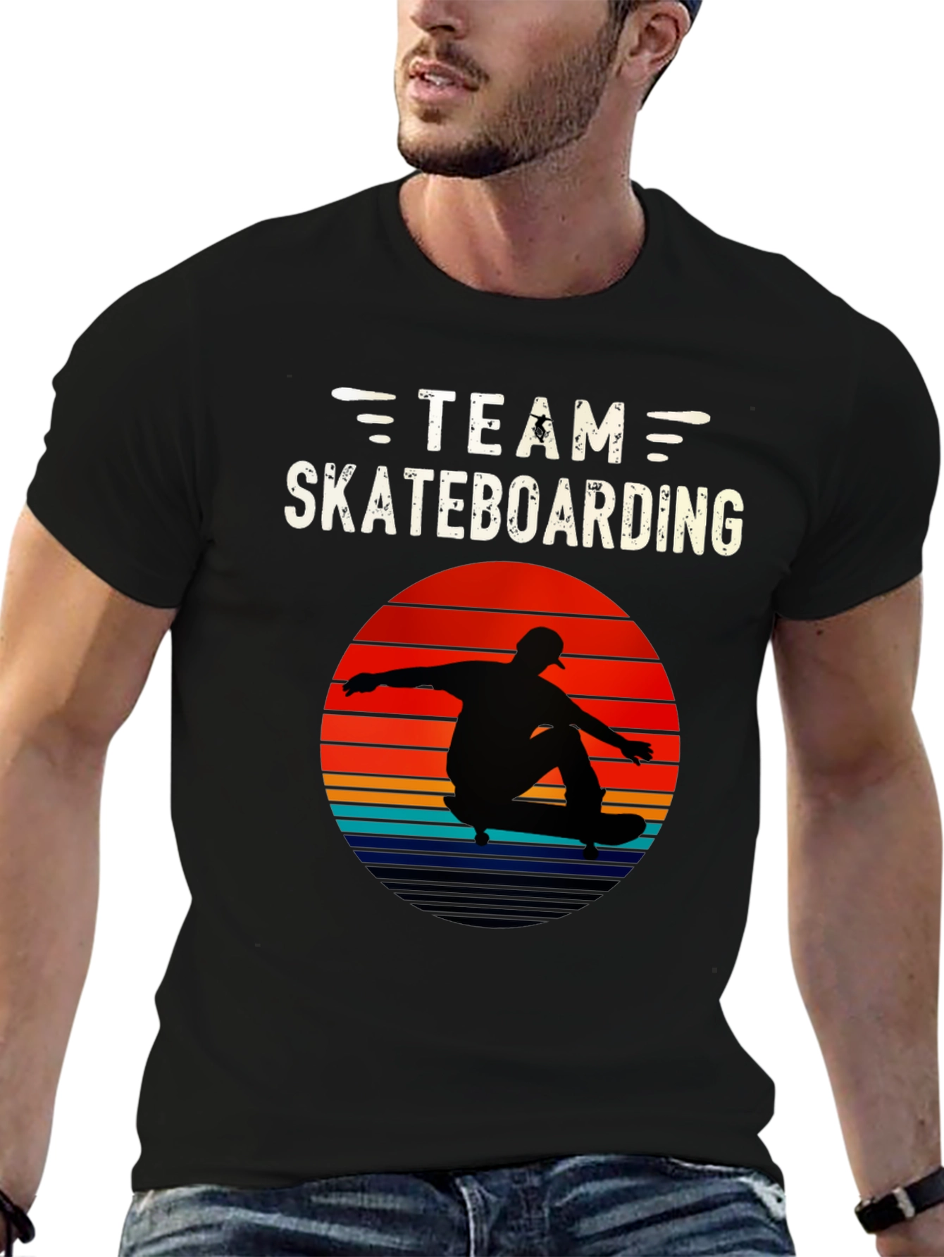 Team Skateboarding Retro Graphic Tee