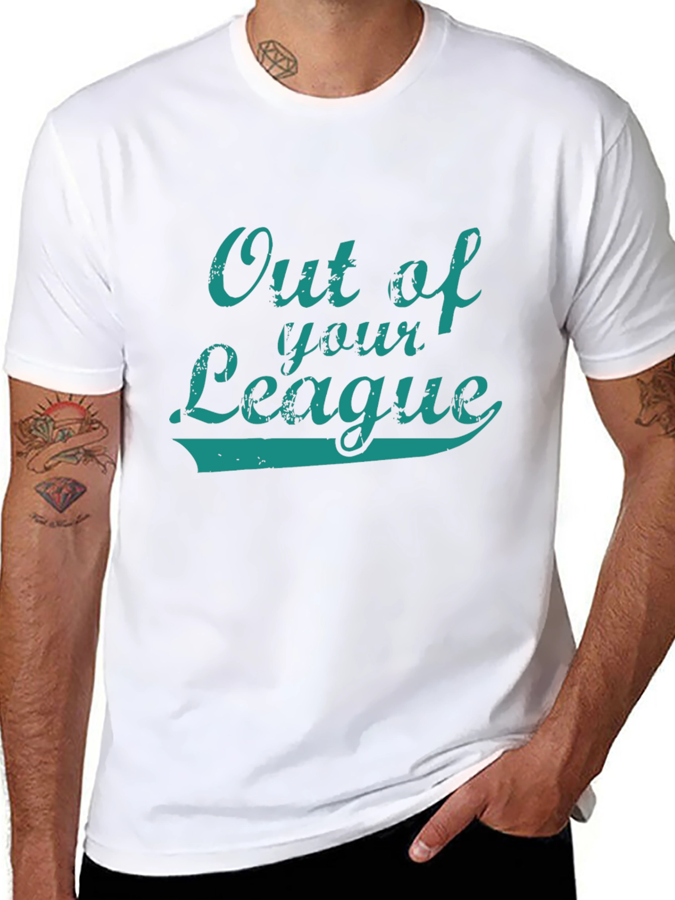 Out of Your League Black Graphic Tee