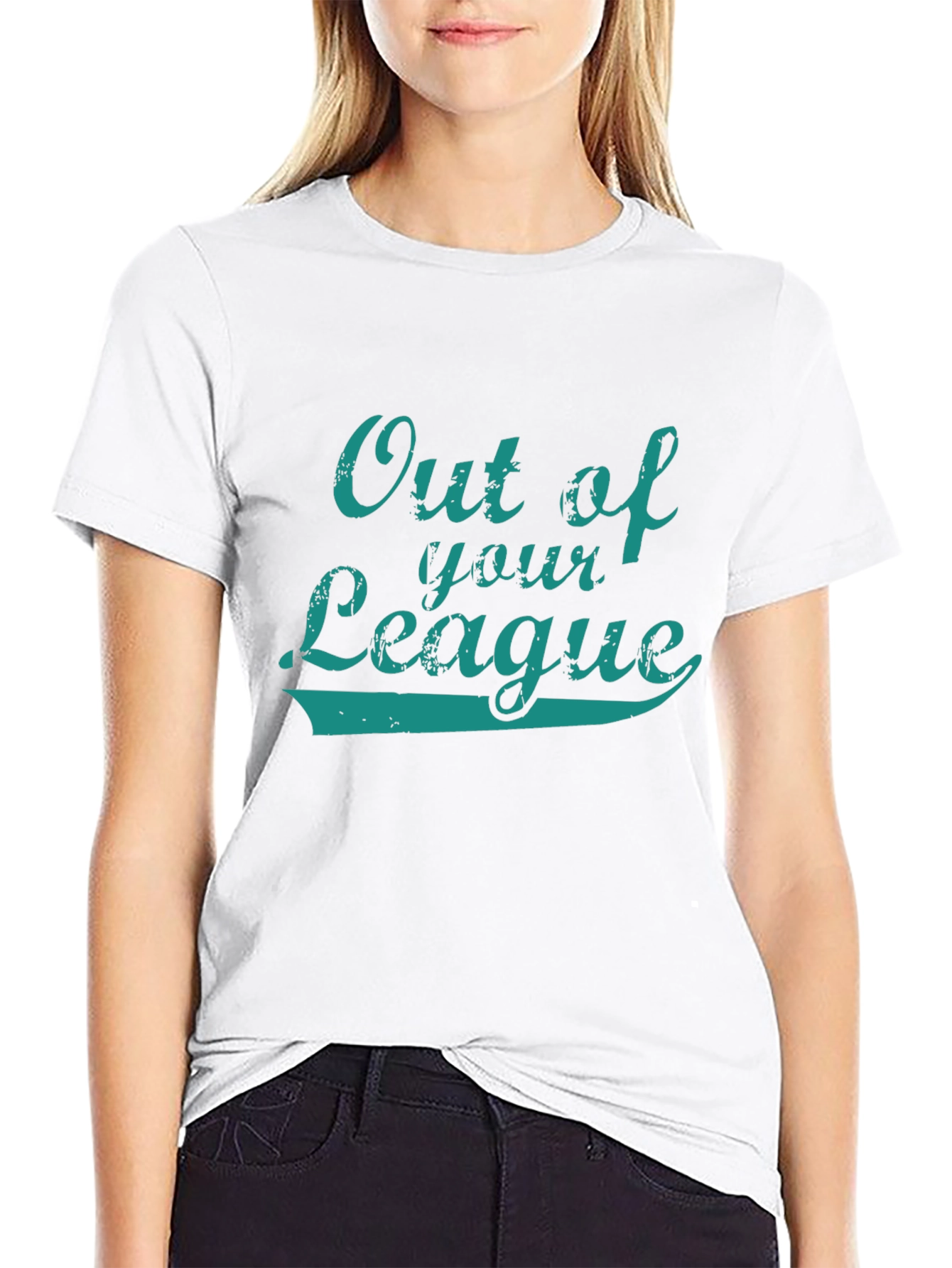 Out of Your League Black Graphic Tee