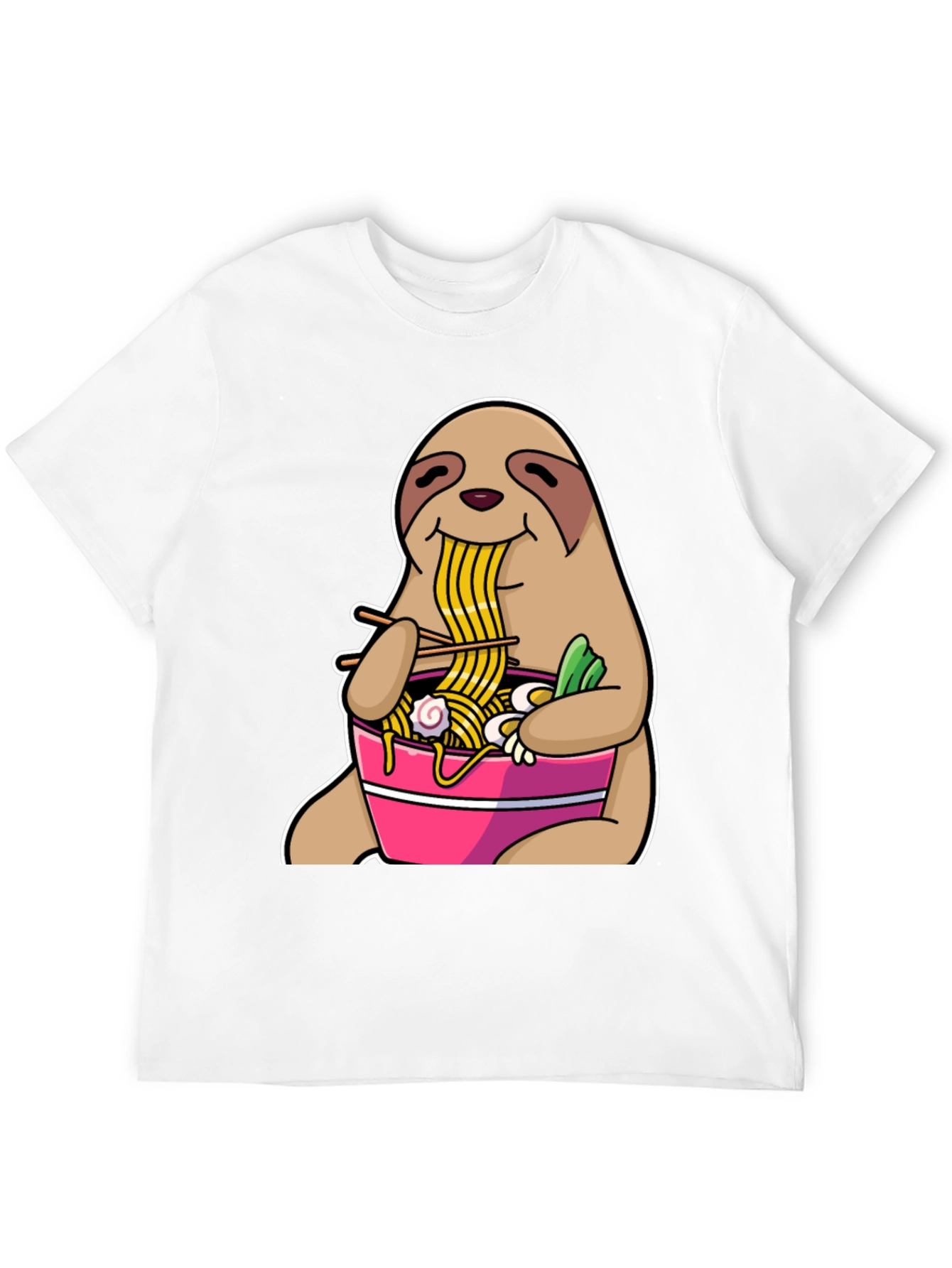 Sloth Ramen T-Shirt - Funny Animal Graphic Tee