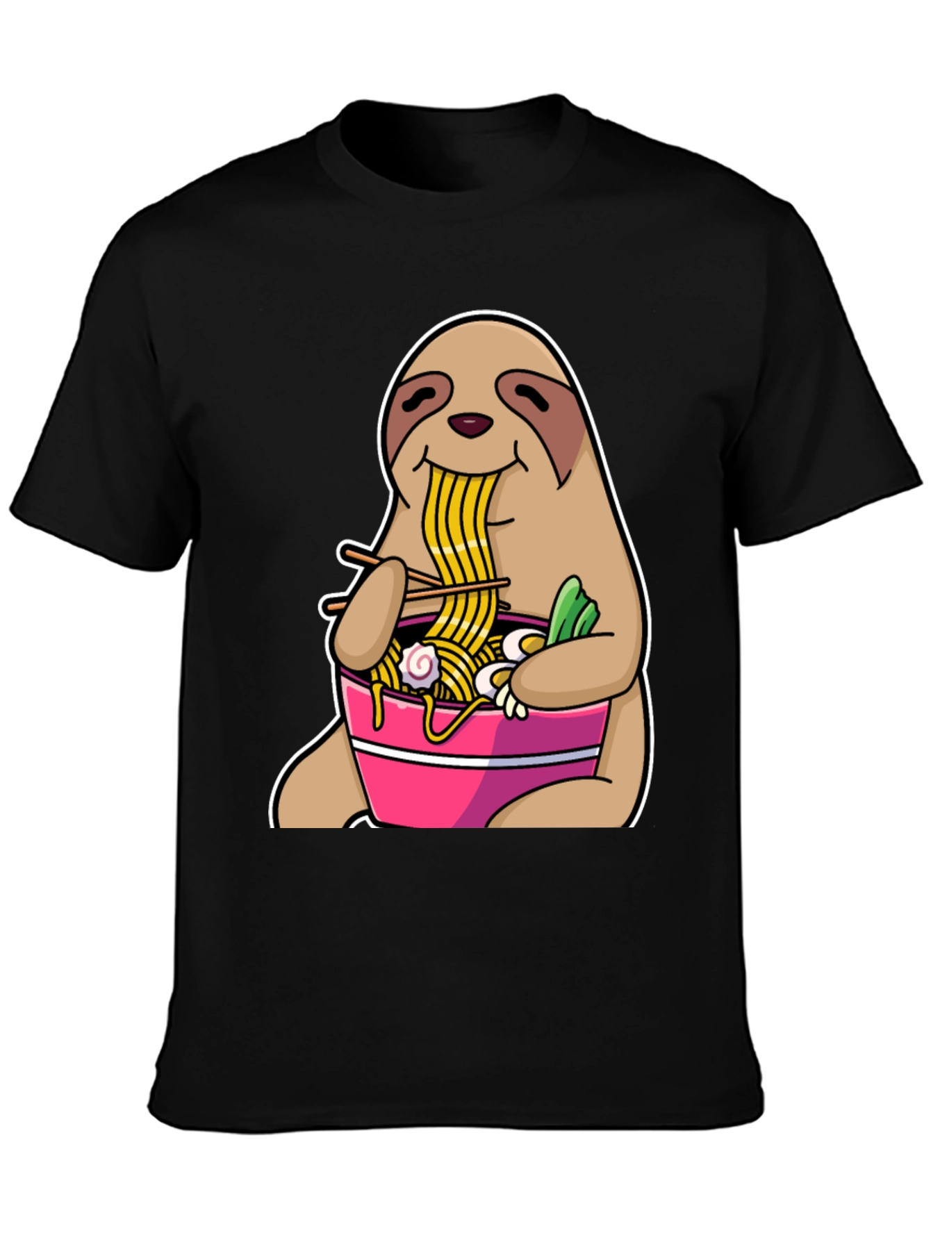 Sloth Ramen T-Shirt - Funny Animal Graphic Tee