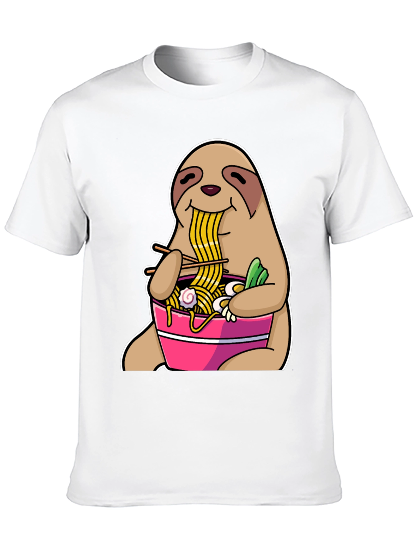 Sloth Ramen T-Shirt - Funny Animal Graphic Tee