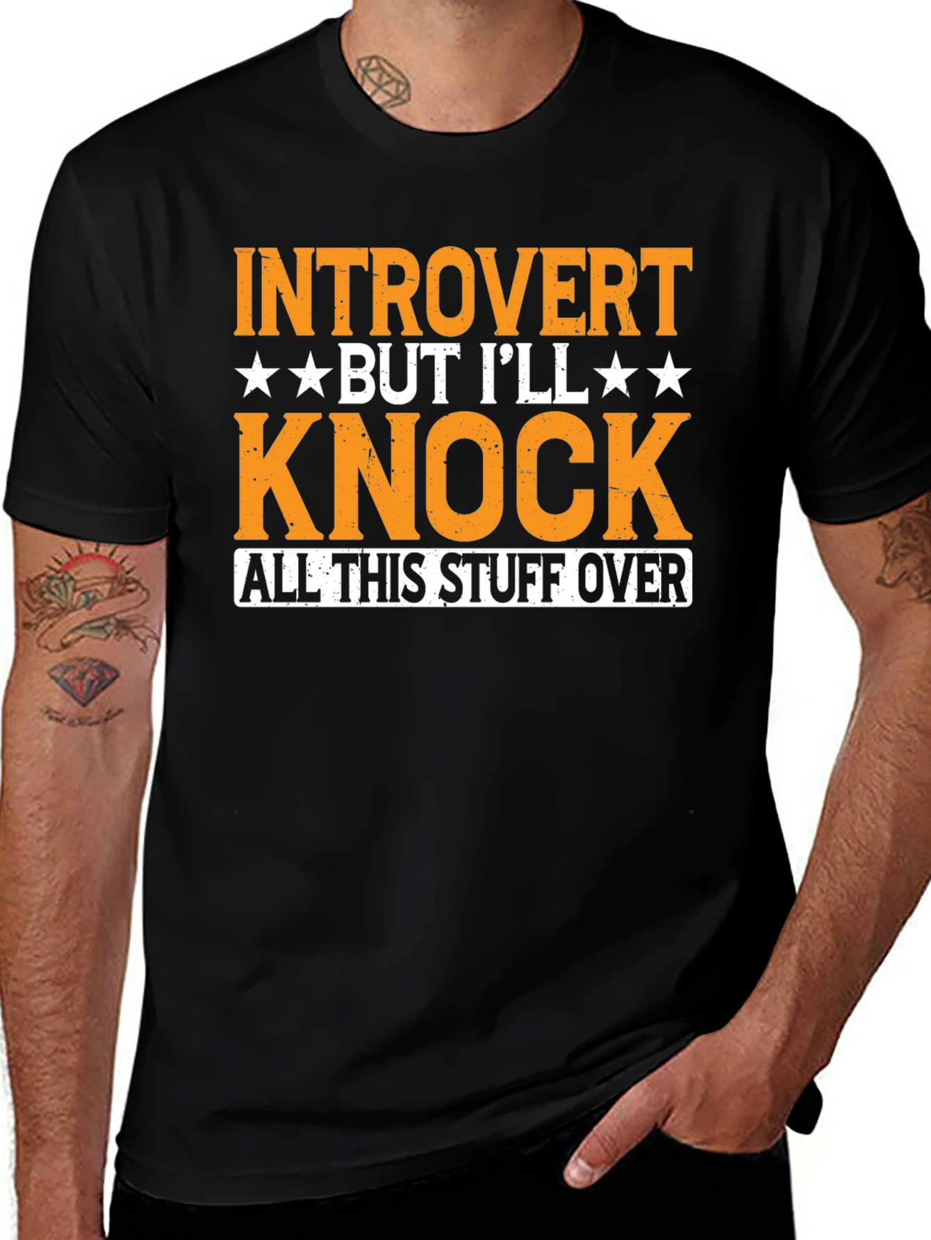 Introvert Knock Over Graphic Tee