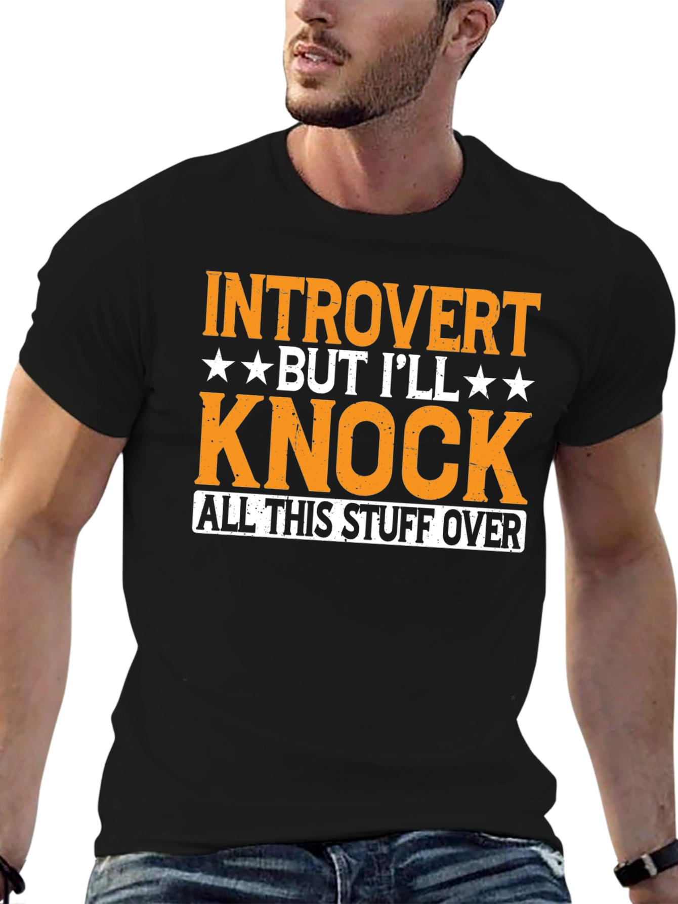 Introvert Knock Over Graphic Tee