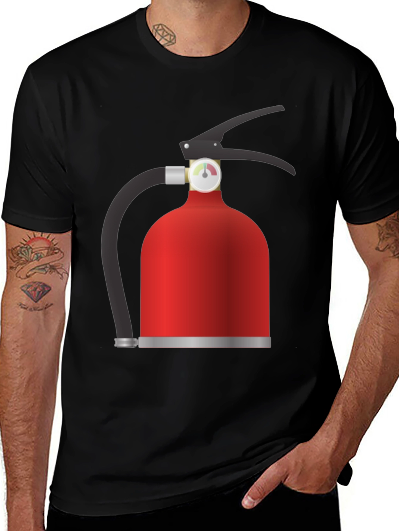 Fire Extinguisher Graphic T-Shirt - Safety First!