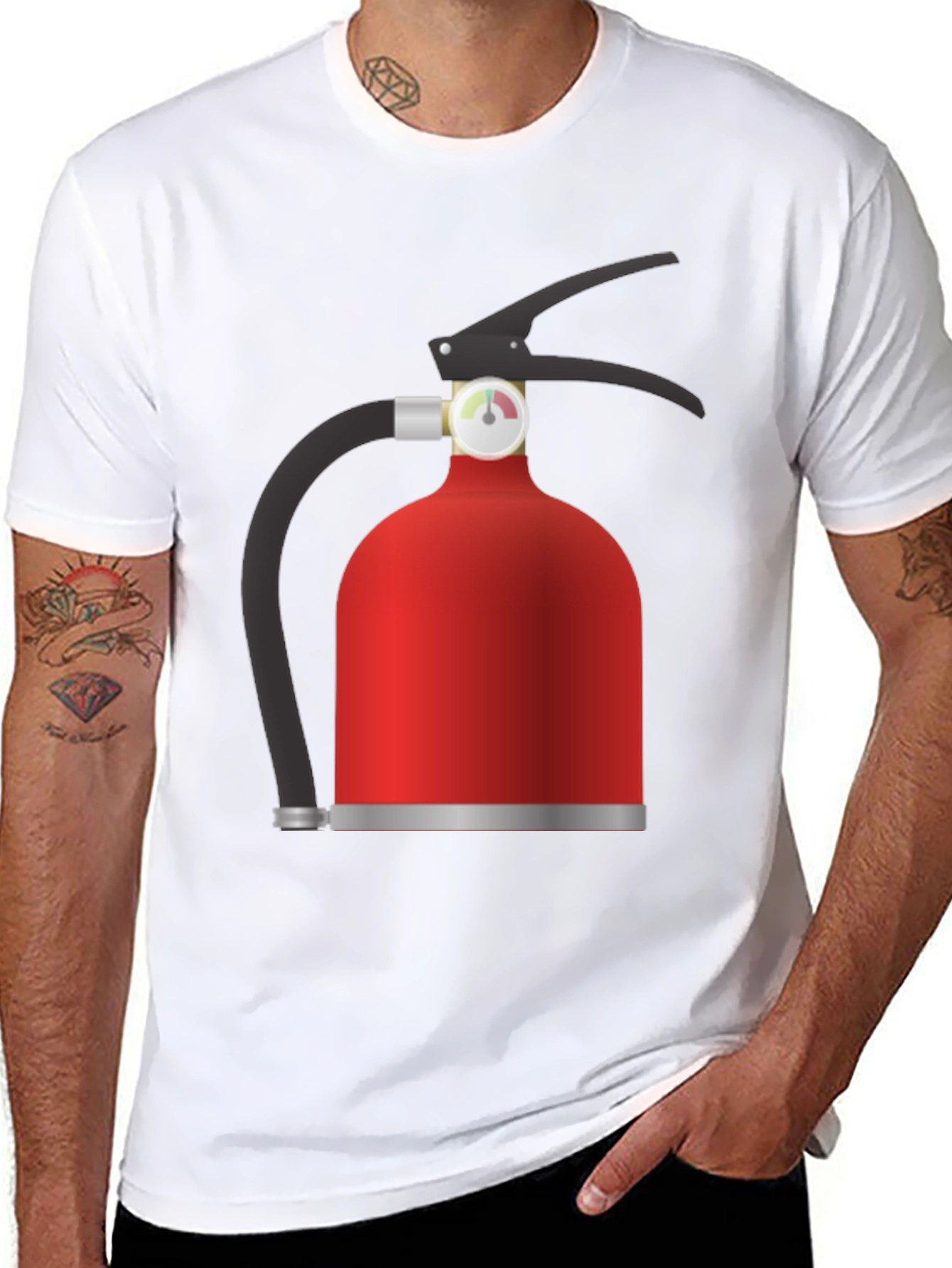 Fire Extinguisher Graphic T-Shirt - Safety First!