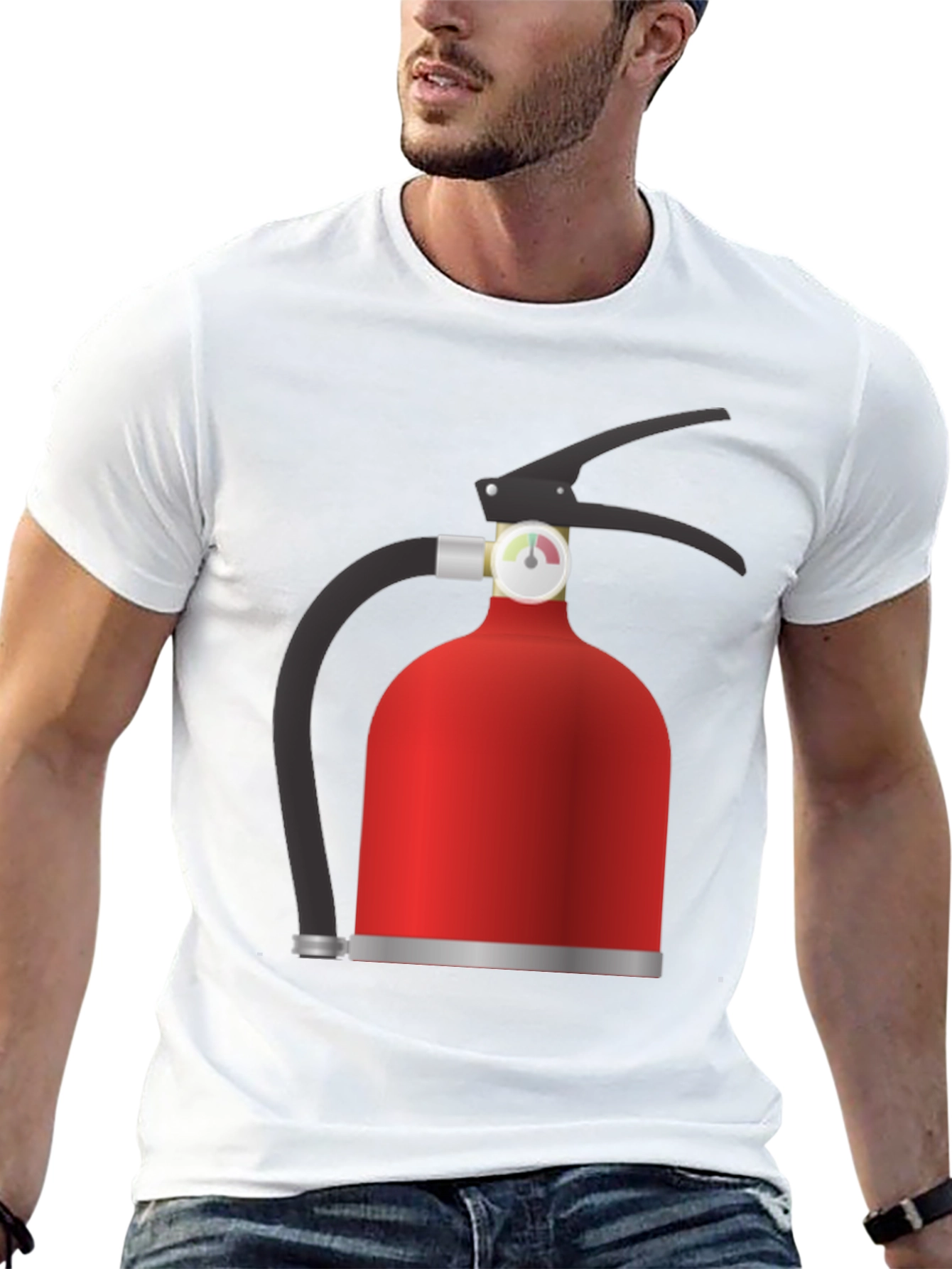 Fire Extinguisher Graphic T-Shirt - Safety First!