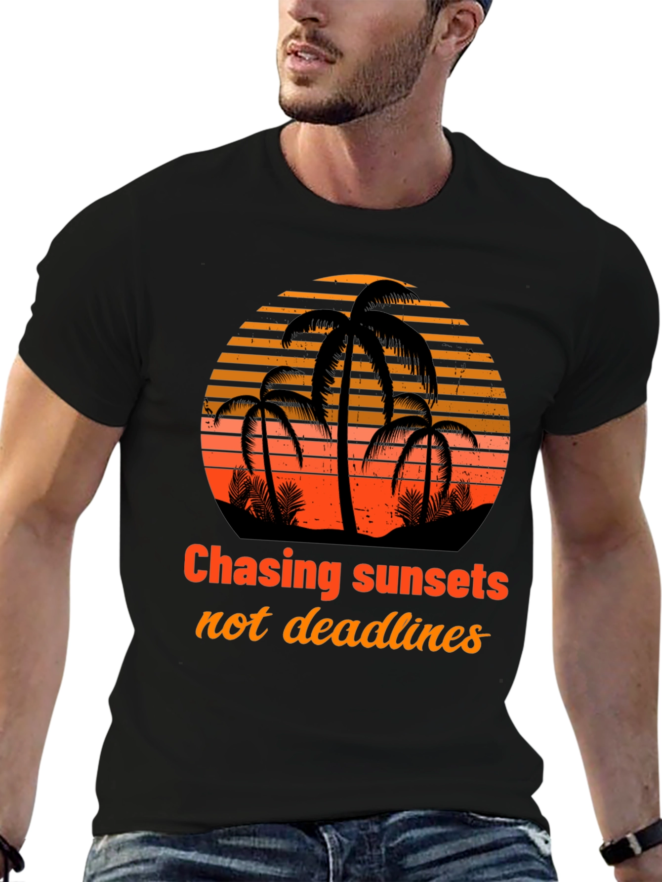 Chasing Sunsets T-Shirt - Tropical Design