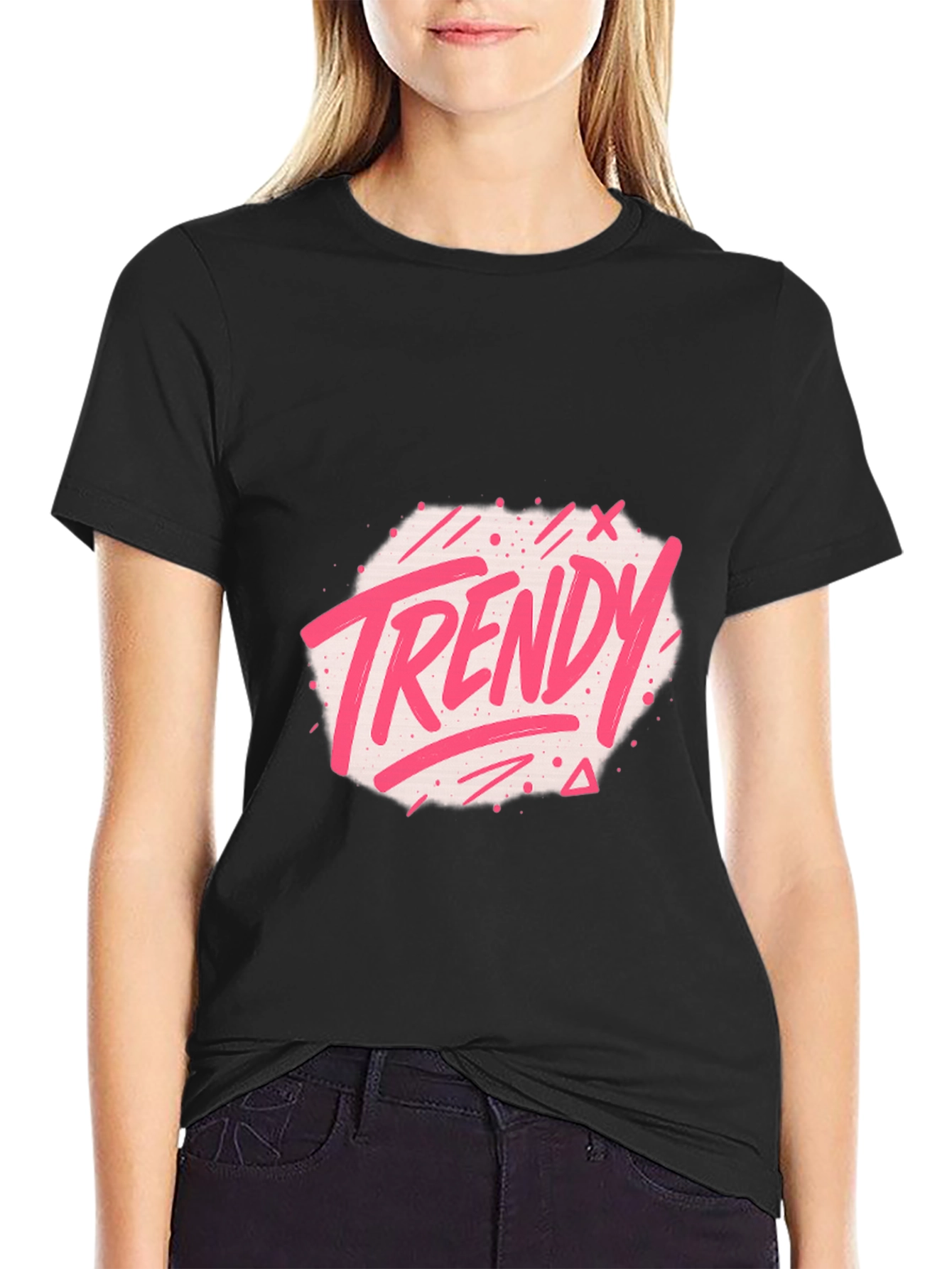 Trendy Graphic Black T-Shirt