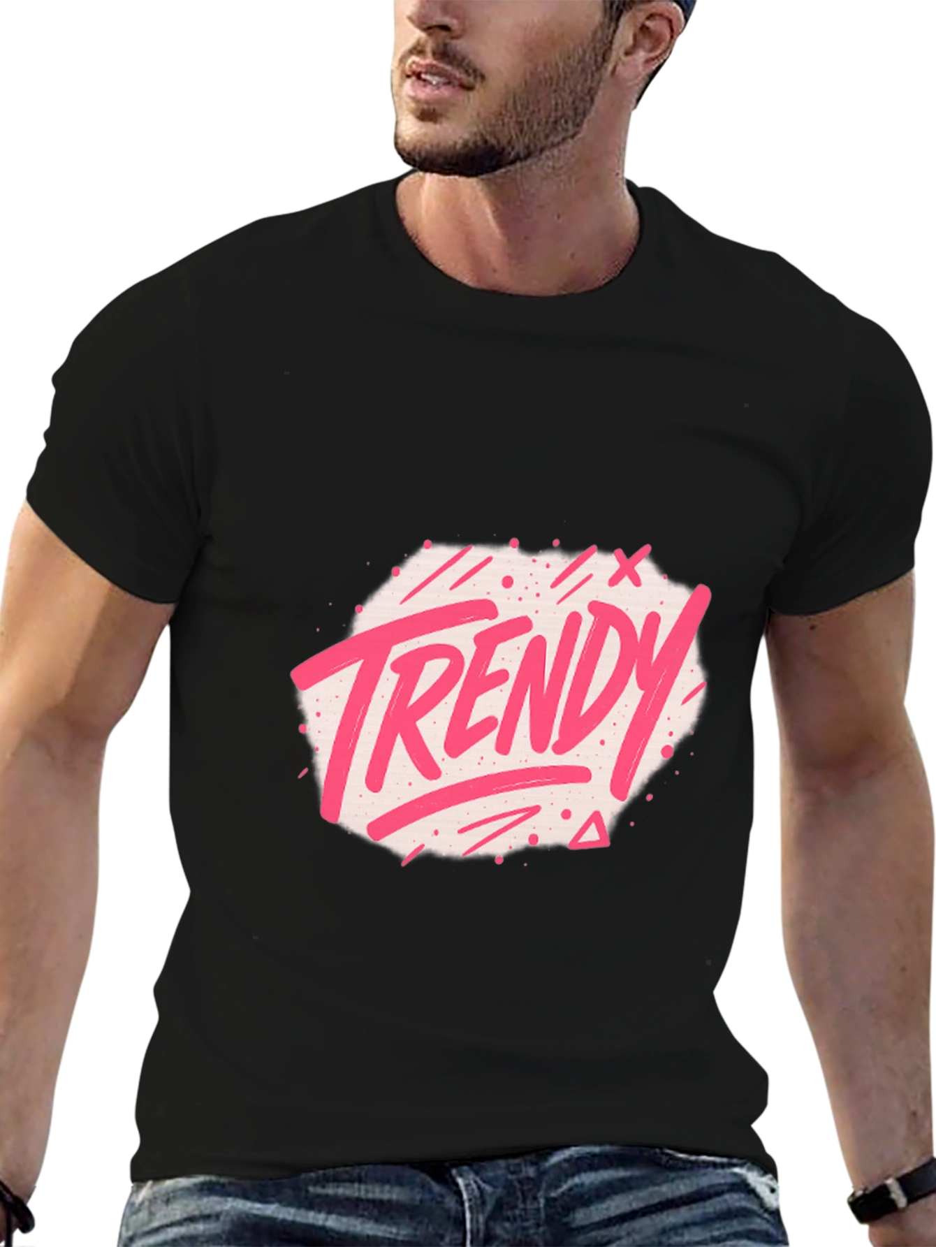 Trendy Graphic Black T-Shirt