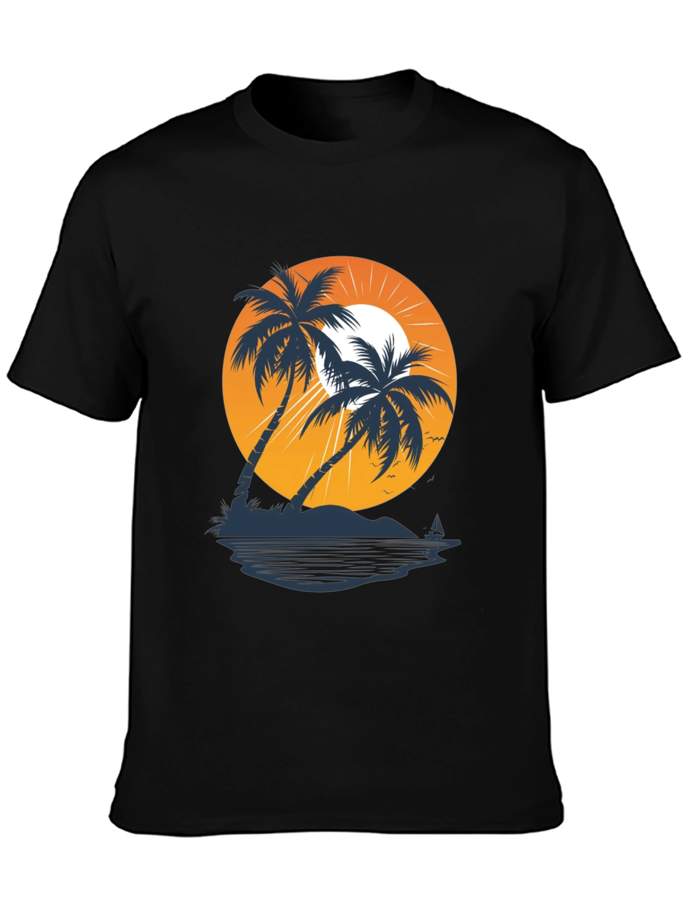 Sunset Palm Tree Graphic T-Shirt