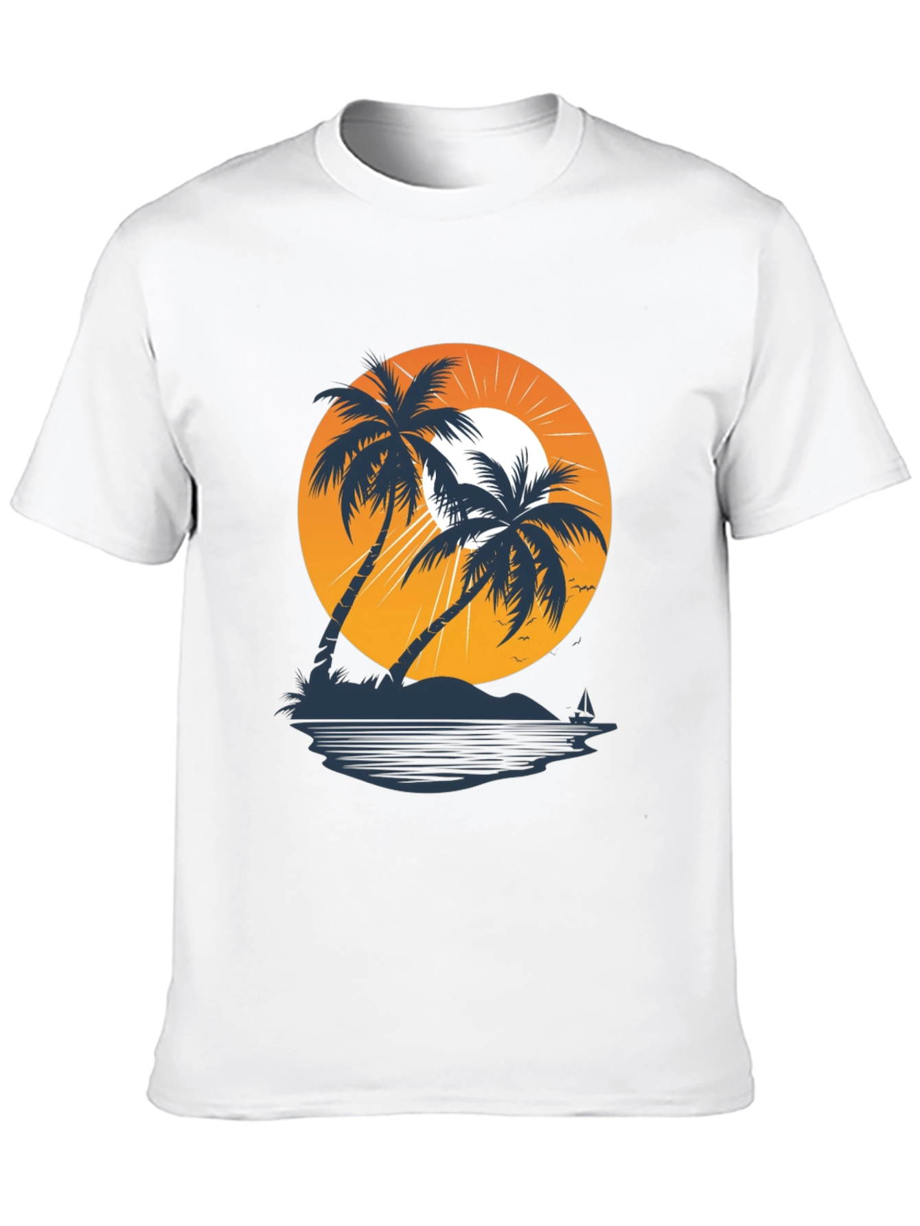 Sunset Palm Tree Graphic T-Shirt